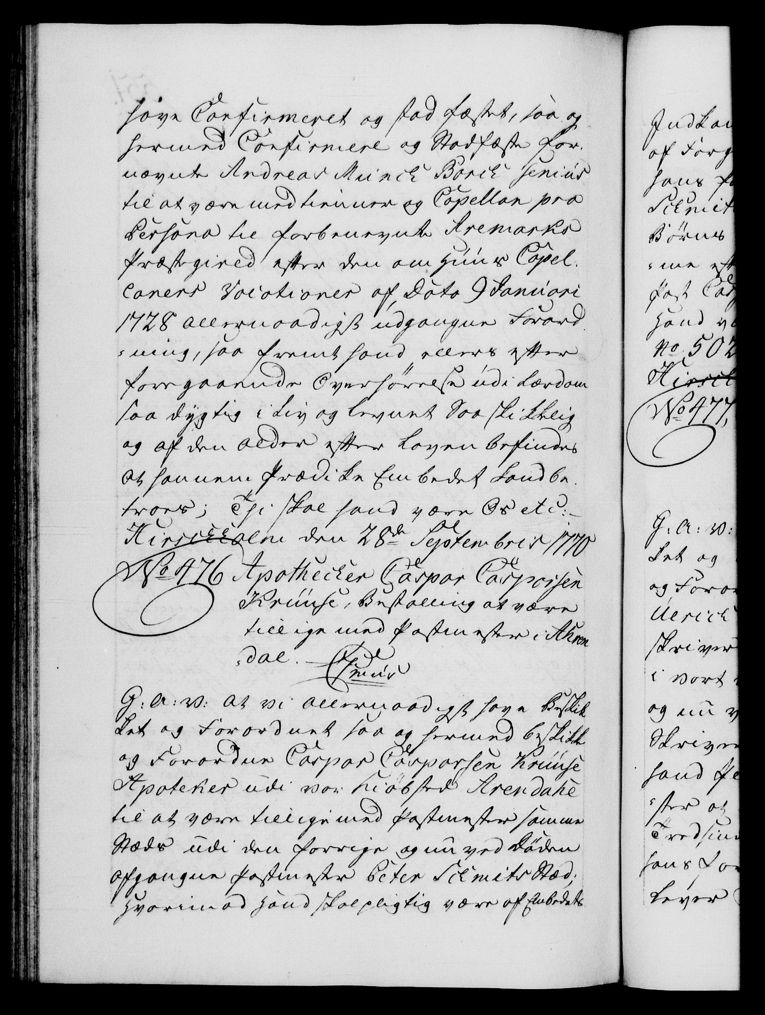 Danske Kanselli 1572-1799, AV/RA-EA-3023/F/Fc/Fca/Fcaa/L0044: Norske registre, 1769-1771, p. 551b