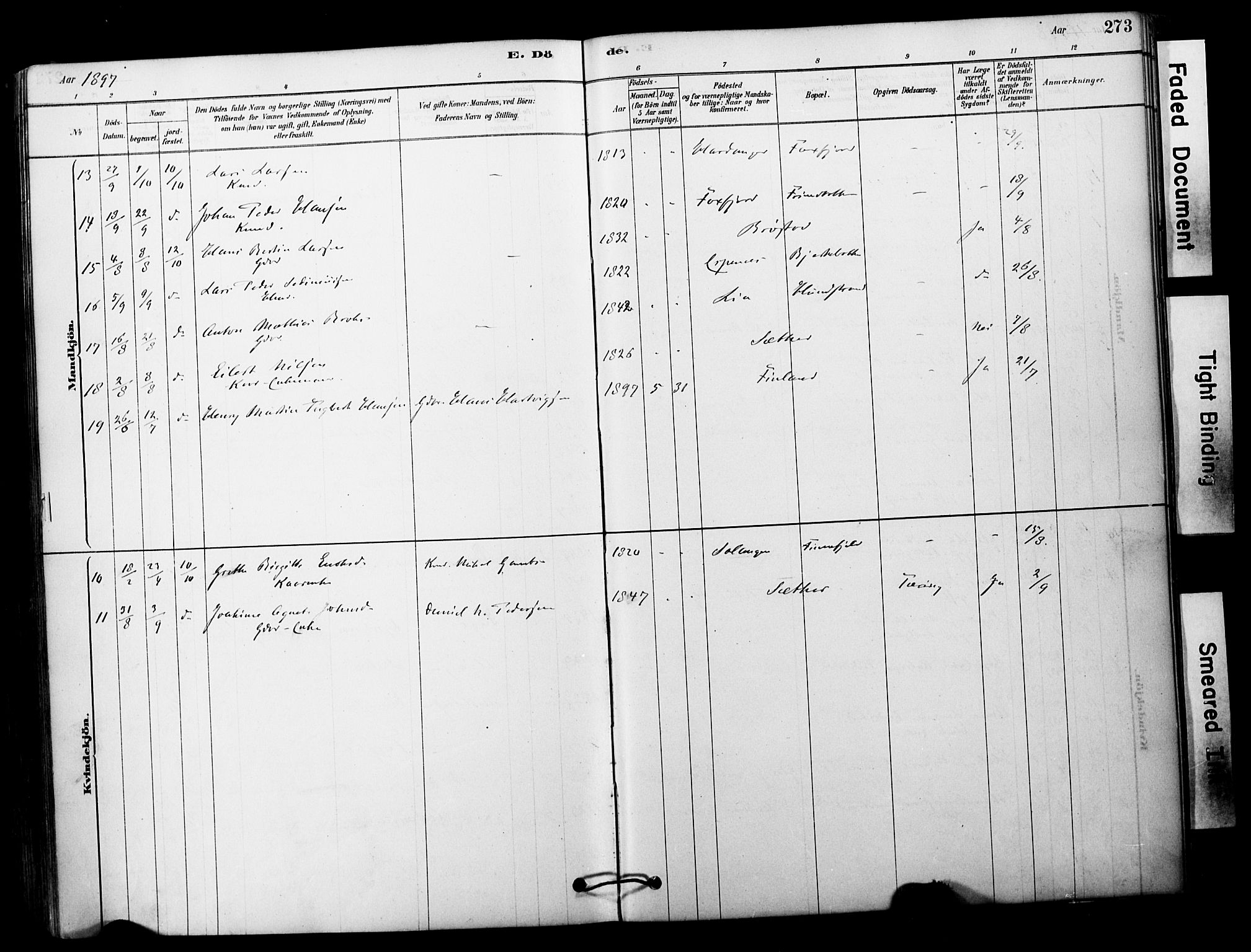Tranøy sokneprestkontor, SATØ/S-1313/I/Ia/Iaa/L0011kirke: Parish register (official) no. 11, 1878-1904, p. 273