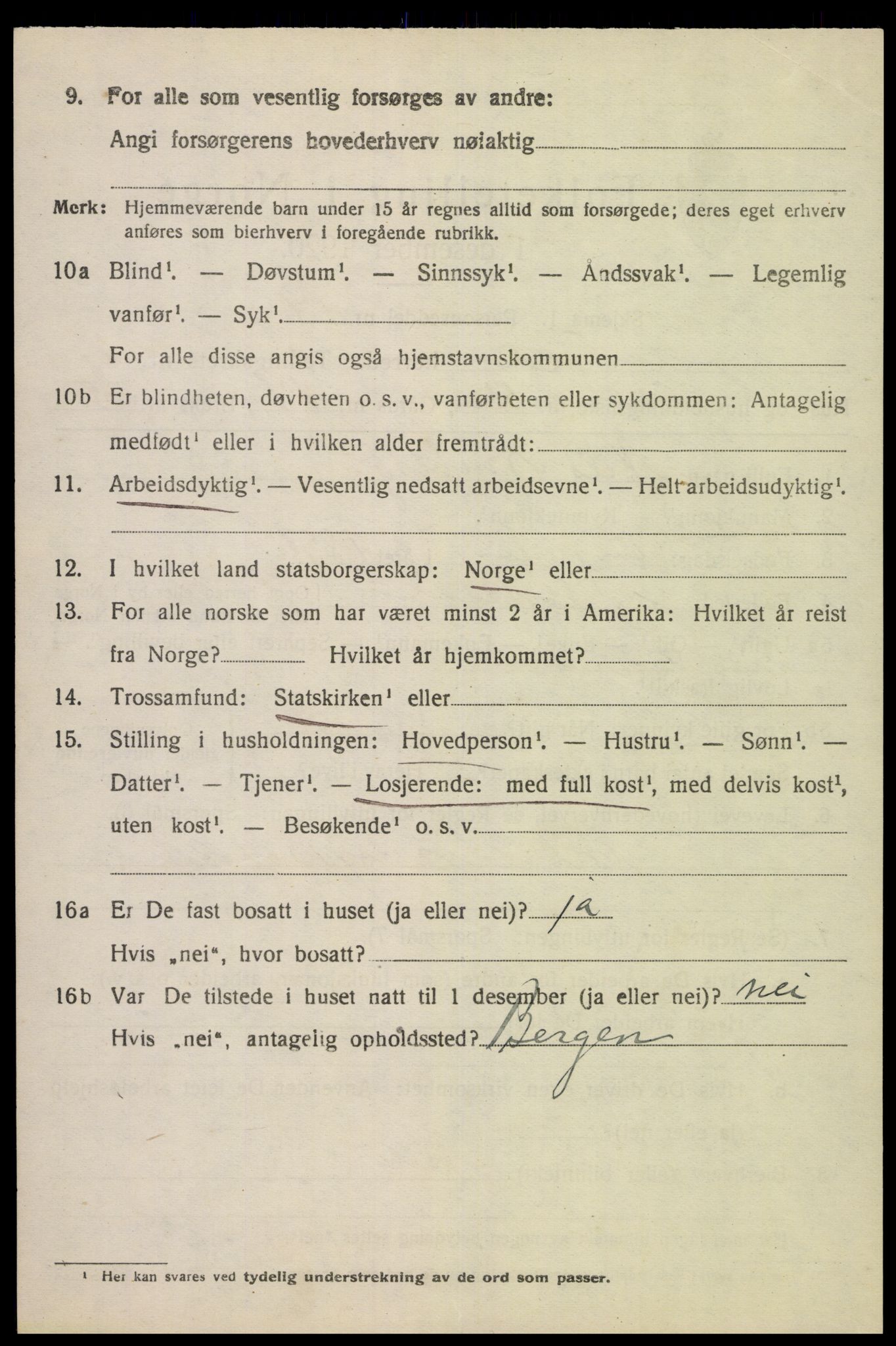 SAK, 1920 census for Feda, 1920, p. 1708