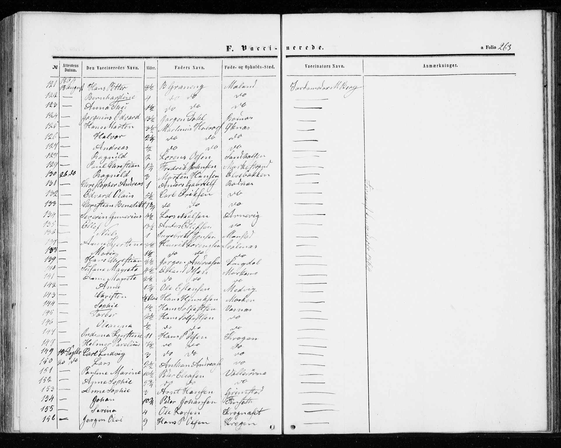 Ministerialprotokoller, klokkerbøker og fødselsregistre - Sør-Trøndelag, AV/SAT-A-1456/655/L0678: Parish register (official) no. 655A07, 1861-1873, p. 263