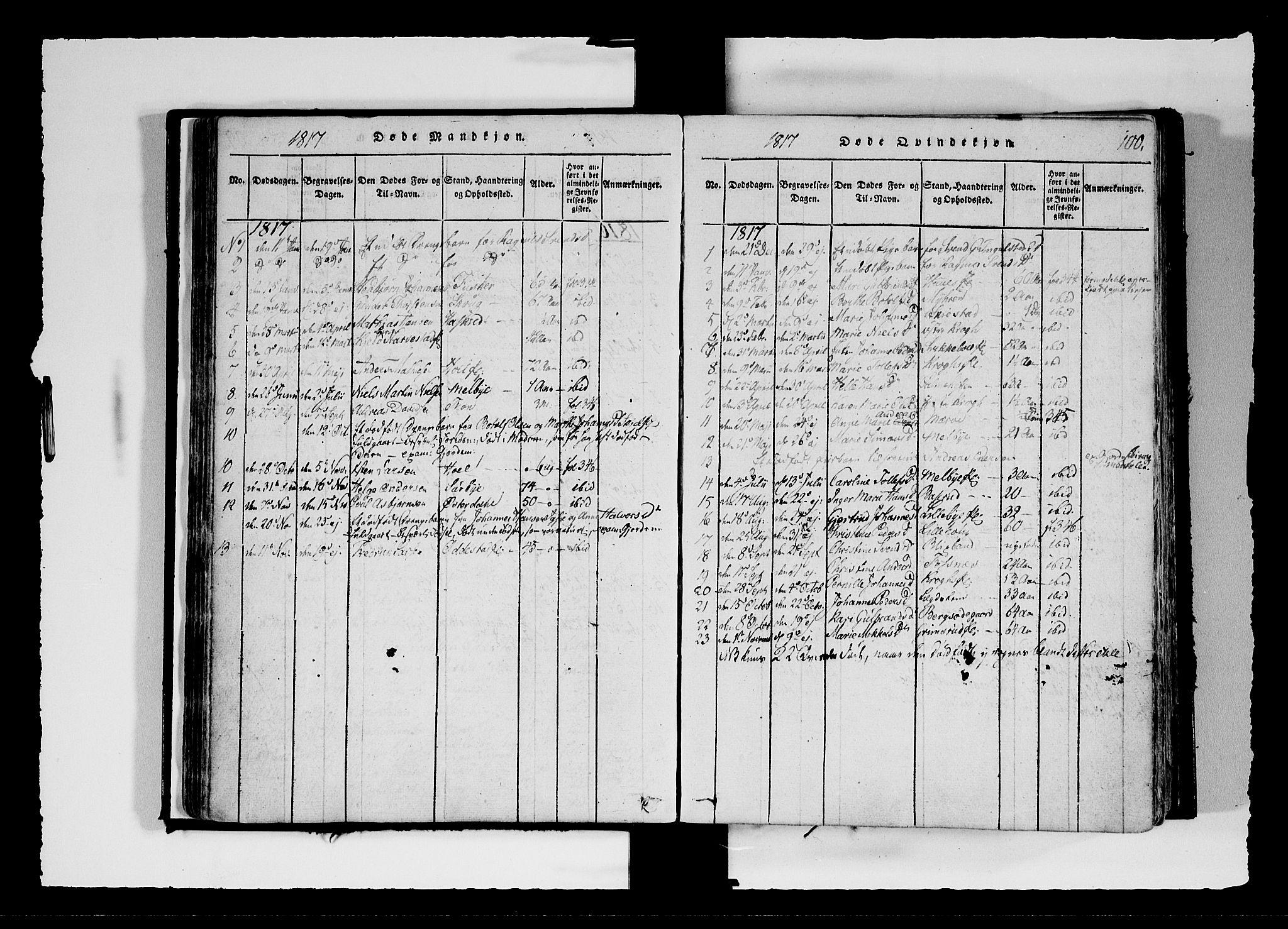Hobøl prestekontor Kirkebøker, SAO/A-2002/F/Fa/L0002: Parish register (official) no. I 2, 1814-1841, p. 100