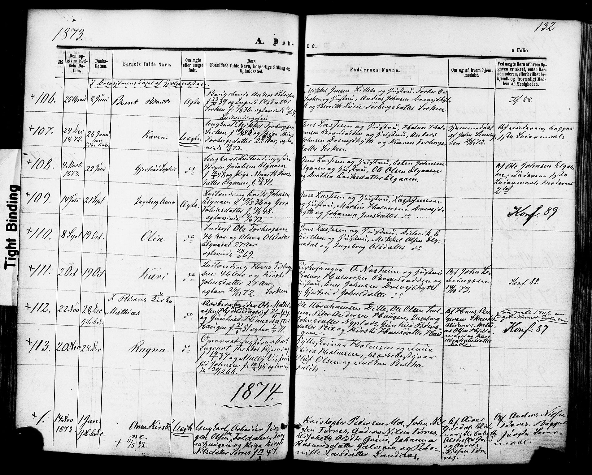 Ministerialprotokoller, klokkerbøker og fødselsregistre - Sør-Trøndelag, SAT/A-1456/681/L0932: Parish register (official) no. 681A10, 1860-1878, p. 132