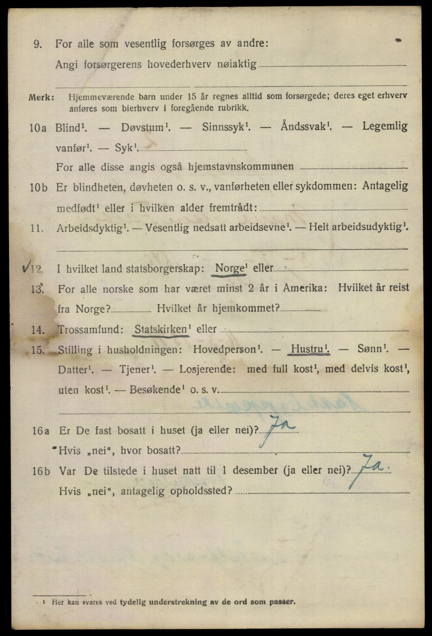 SAO, 1920 census for Kristiania, 1920, p. 215074