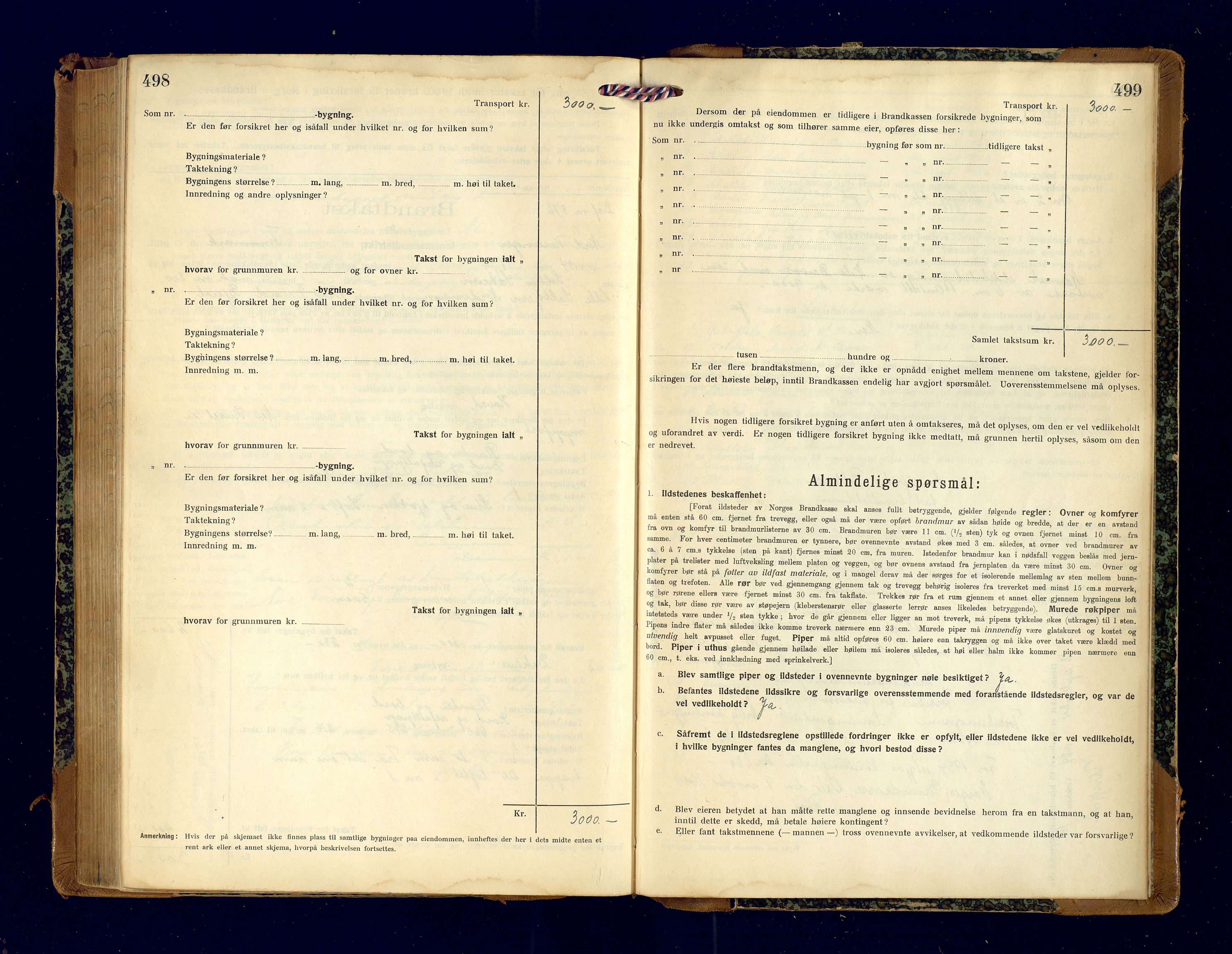 Nord-Varanger (Vadsø) lensmannskontor, AV/SATØ-S-1166/1/Fp/Fpb/L0200: Branntakstprotokoller, 1922-1934, p. 498-499