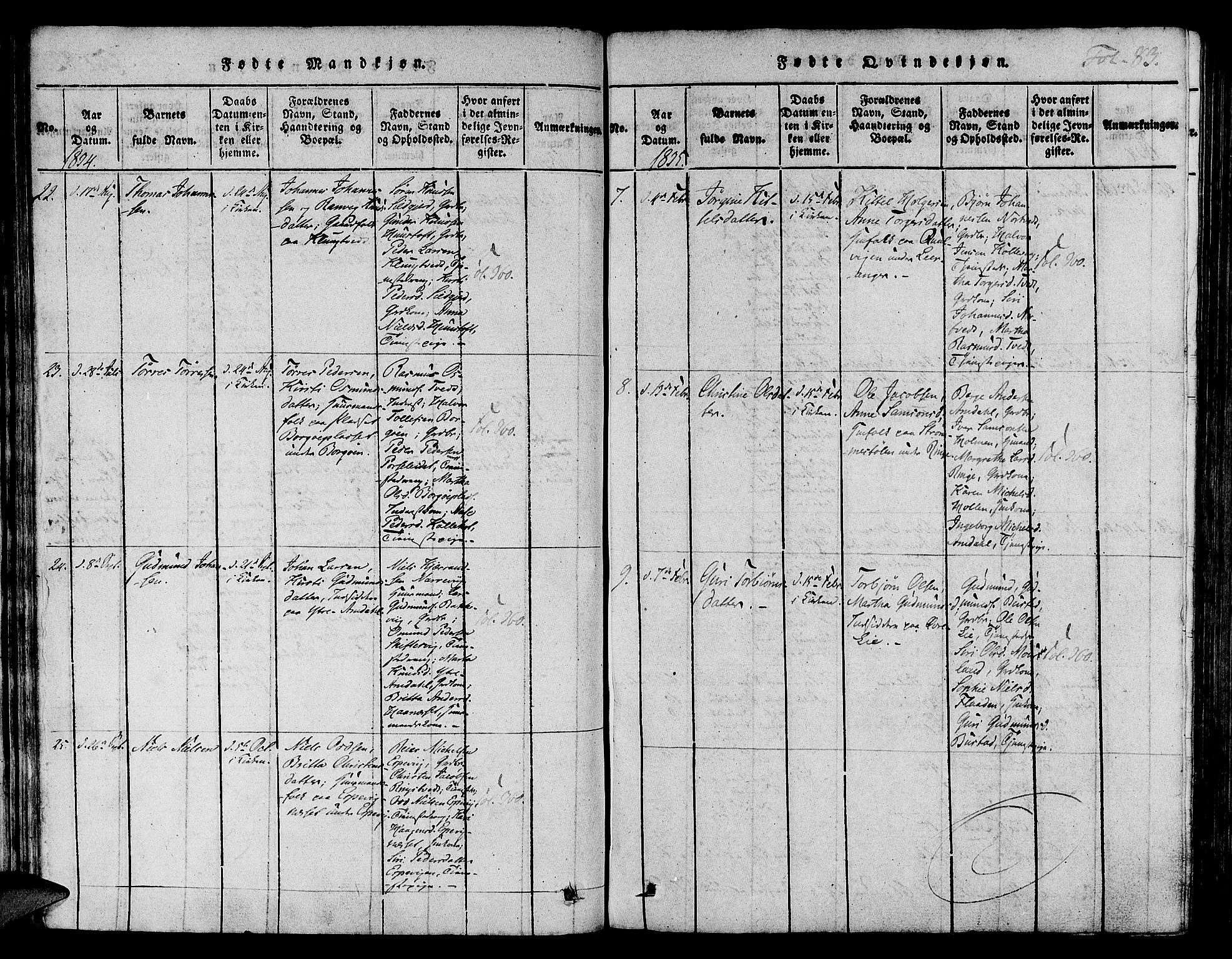 Nedstrand sokneprestkontor, AV/SAST-A-101841/01/IV: Parish register (official) no. A 6, 1816-1838, p. 83