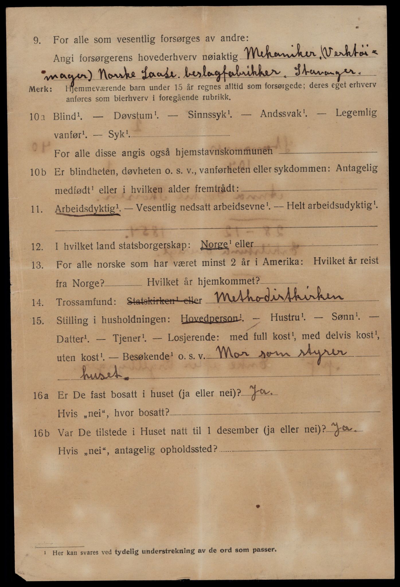 SAST, 1920 census for Stavanger, 1920, p. 103591