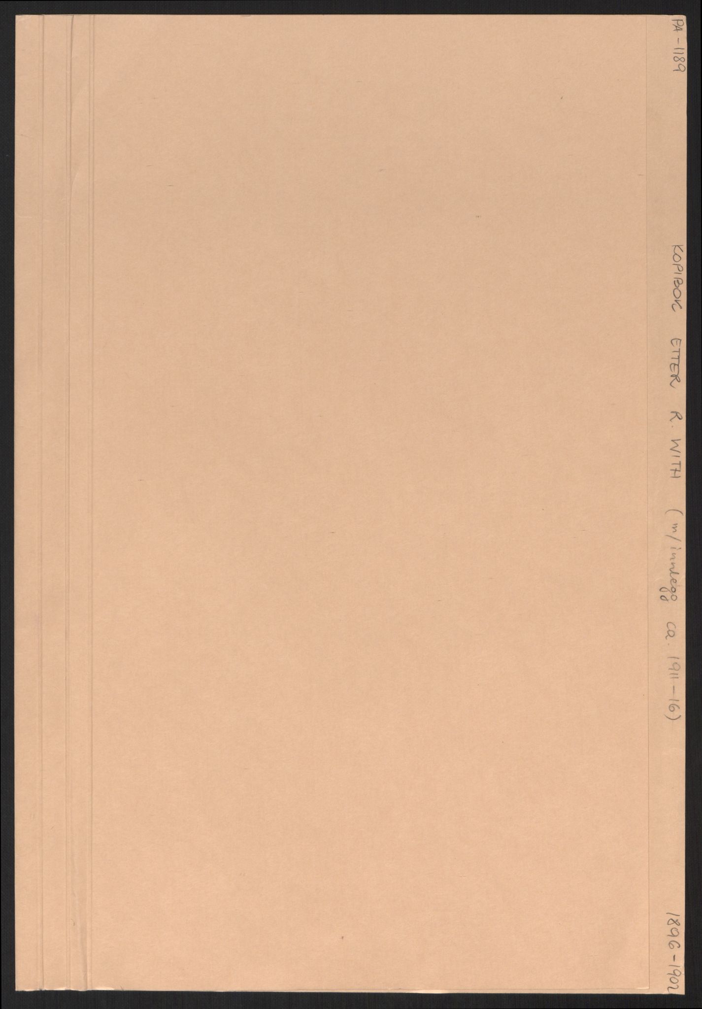 Vesteraalens Dampskibsselskab, AV/RA-PA-1189/F/Fa/Faa/L0001: Richard With, 1893-1916, p. 1