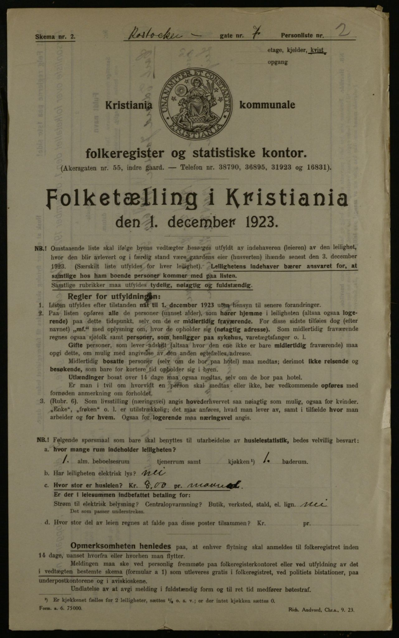 OBA, Municipal Census 1923 for Kristiania, 1923, p. 93363