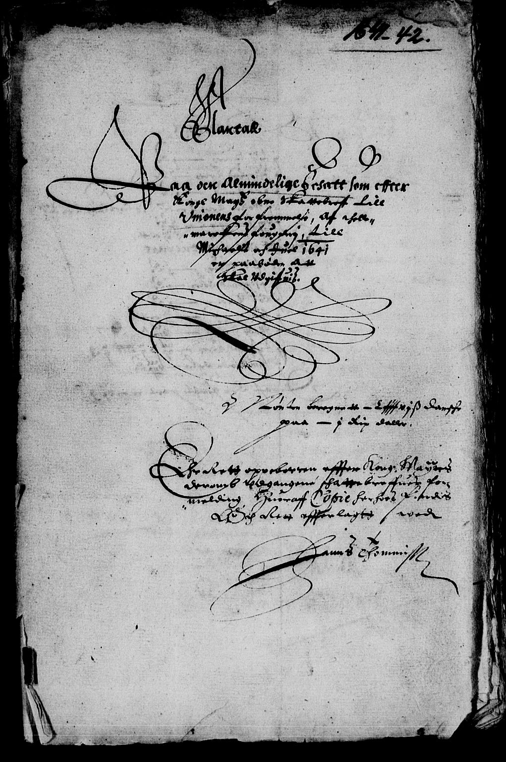 Rentekammeret inntil 1814, Reviderte regnskaper, Lensregnskaper, RA/EA-5023/R/Rb/Rbp/L0026: Bratsberg len, 1641-1642