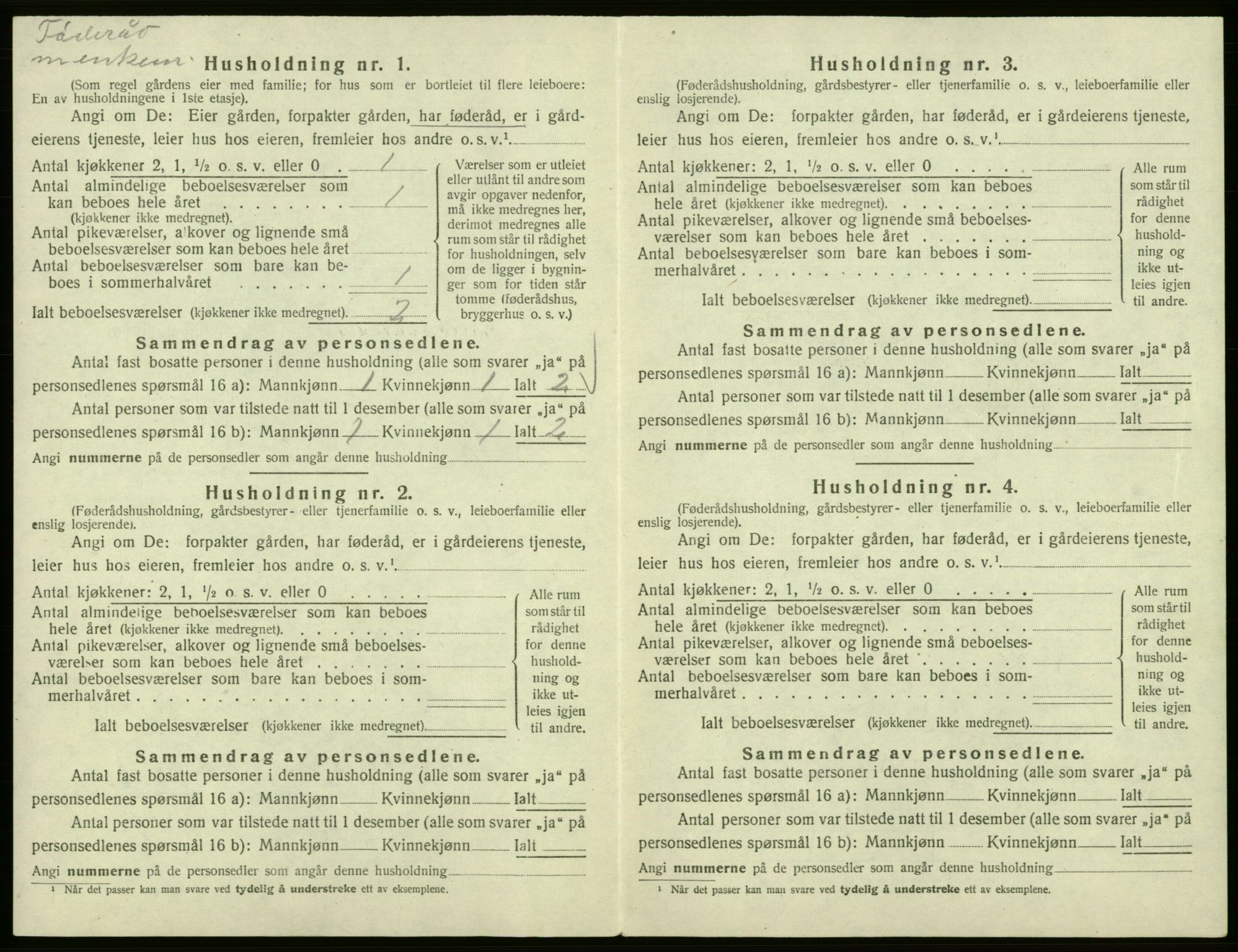 SAB, 1920 census for Hålandsdal, 1920, p. 36