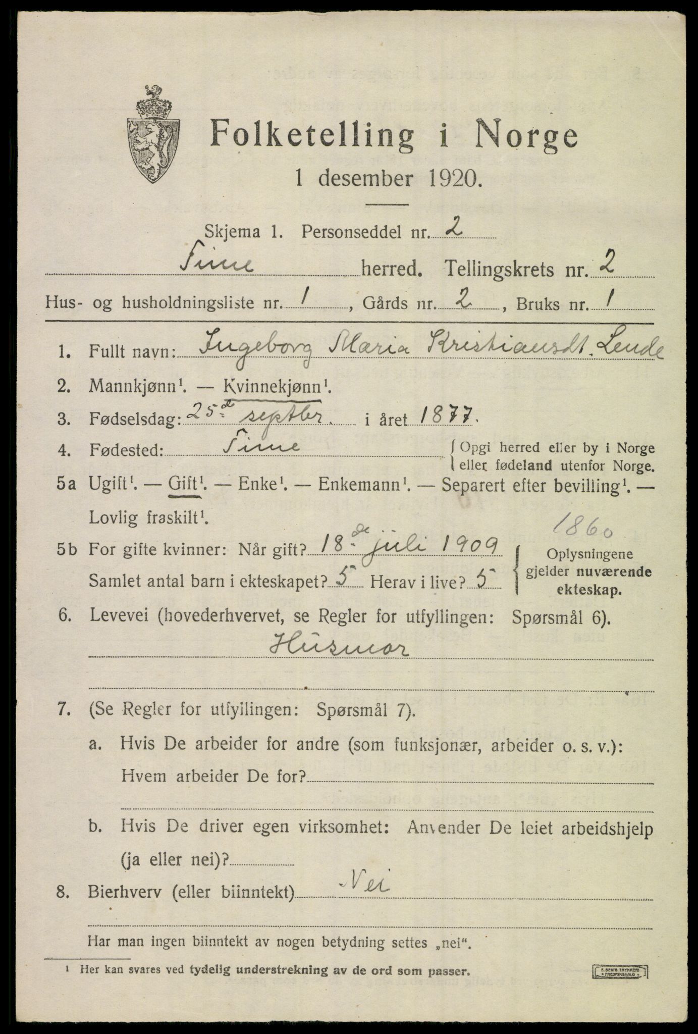 SAST, 1920 census for Time, 1920, p. 2877