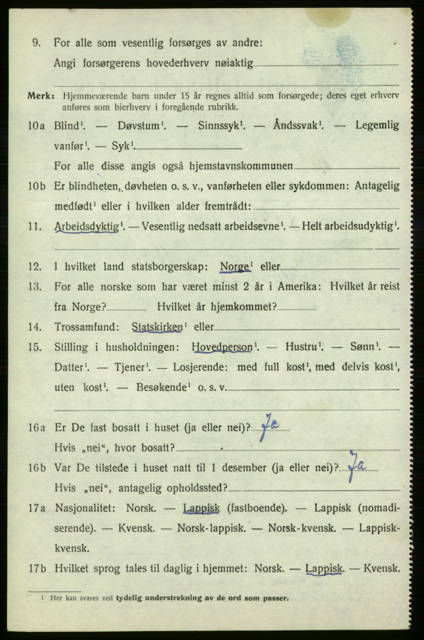 SATØ, 1920 census for Talvik, 1920, p. 3673