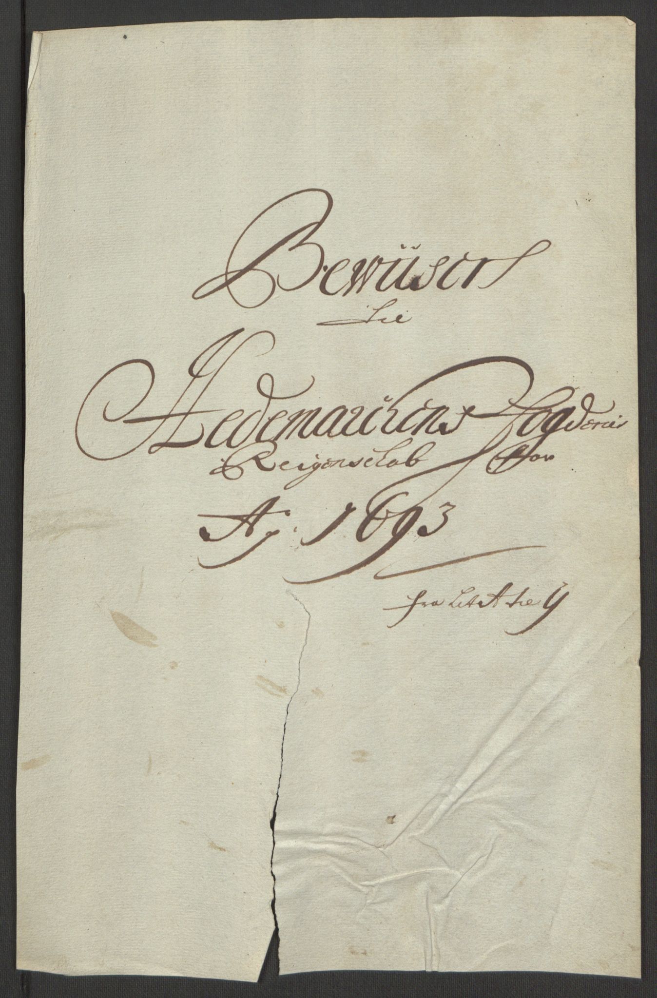 Rentekammeret inntil 1814, Reviderte regnskaper, Fogderegnskap, RA/EA-4092/R16/L1034: Fogderegnskap Hedmark, 1693, p. 32