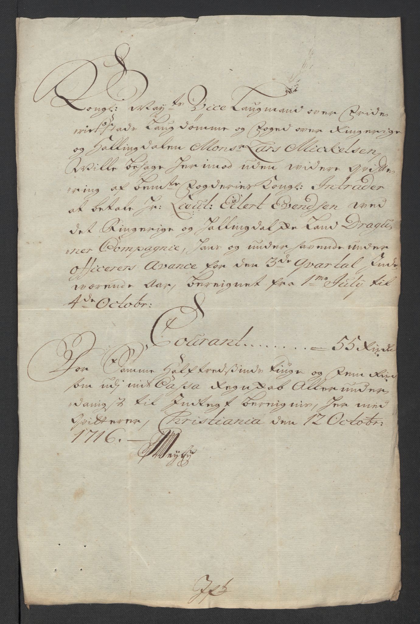 Rentekammeret inntil 1814, Reviderte regnskaper, Fogderegnskap, AV/RA-EA-4092/R23/L1474: Fogderegnskap Ringerike og Hallingdal, 1716, p. 219