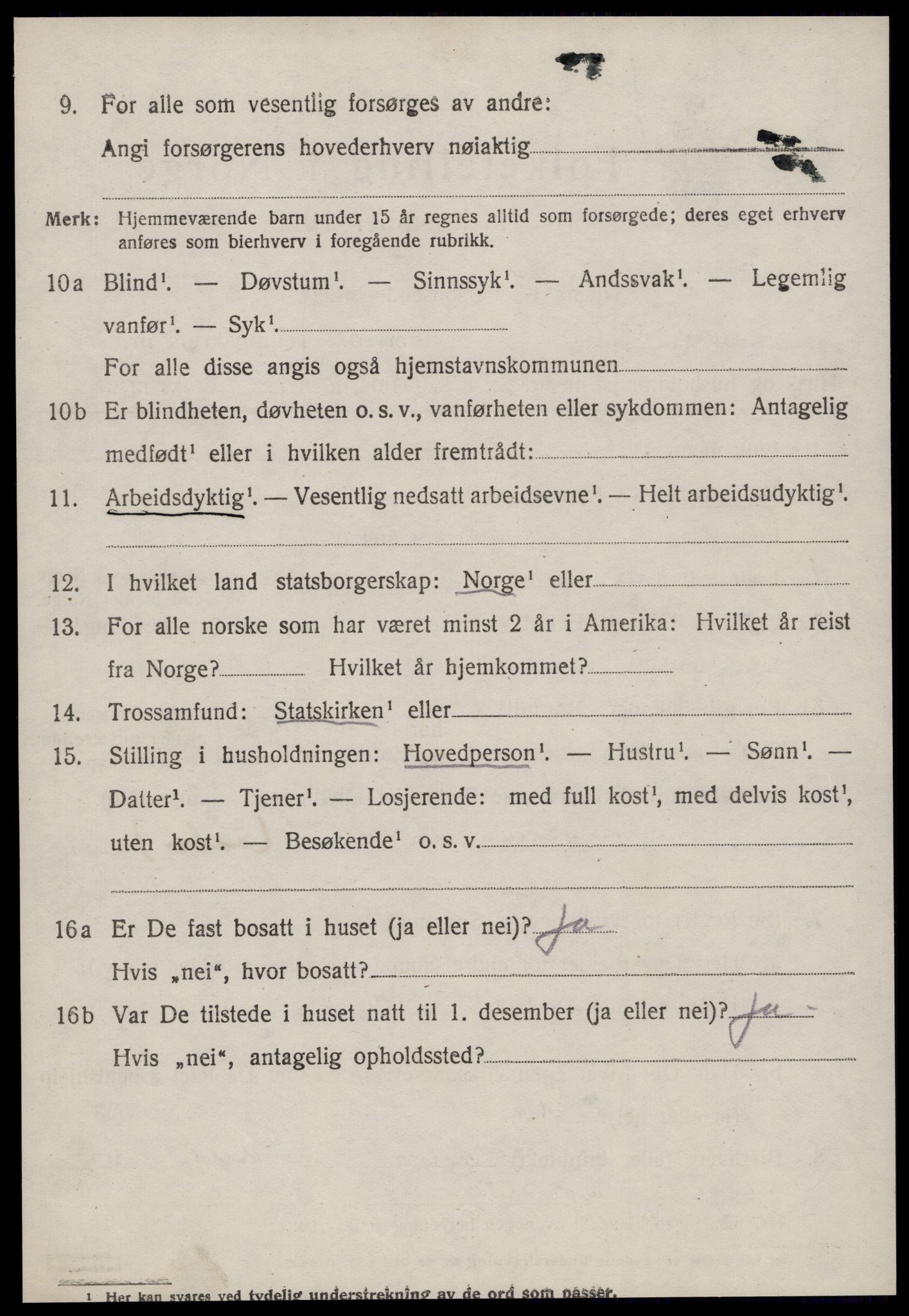 SAT, 1920 census for Sandøy, 1920, p. 1281