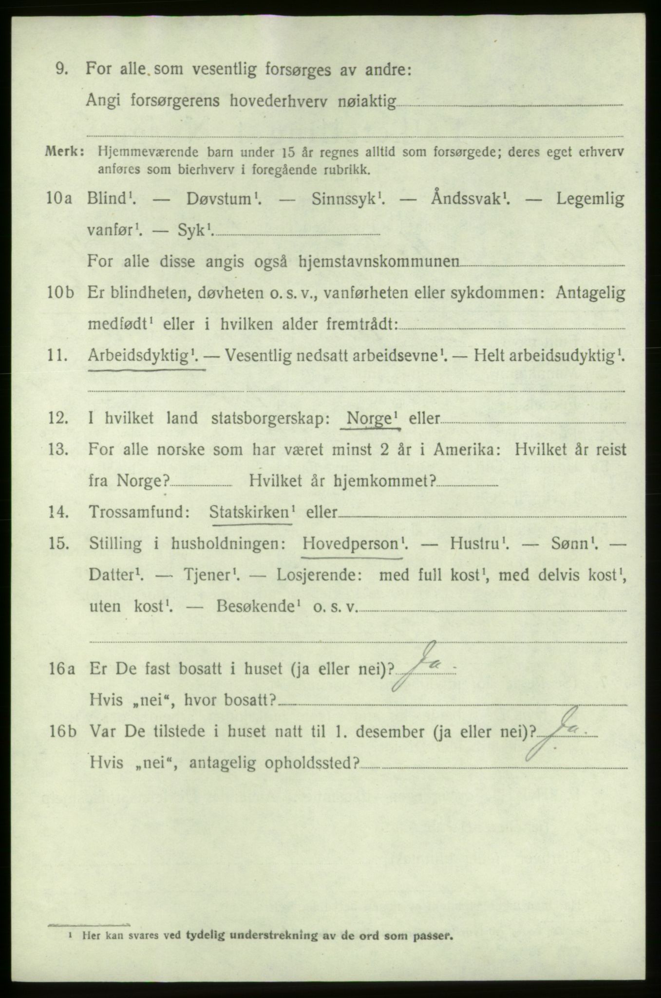 SAB, 1920 census for Bremnes, 1920, p. 4041