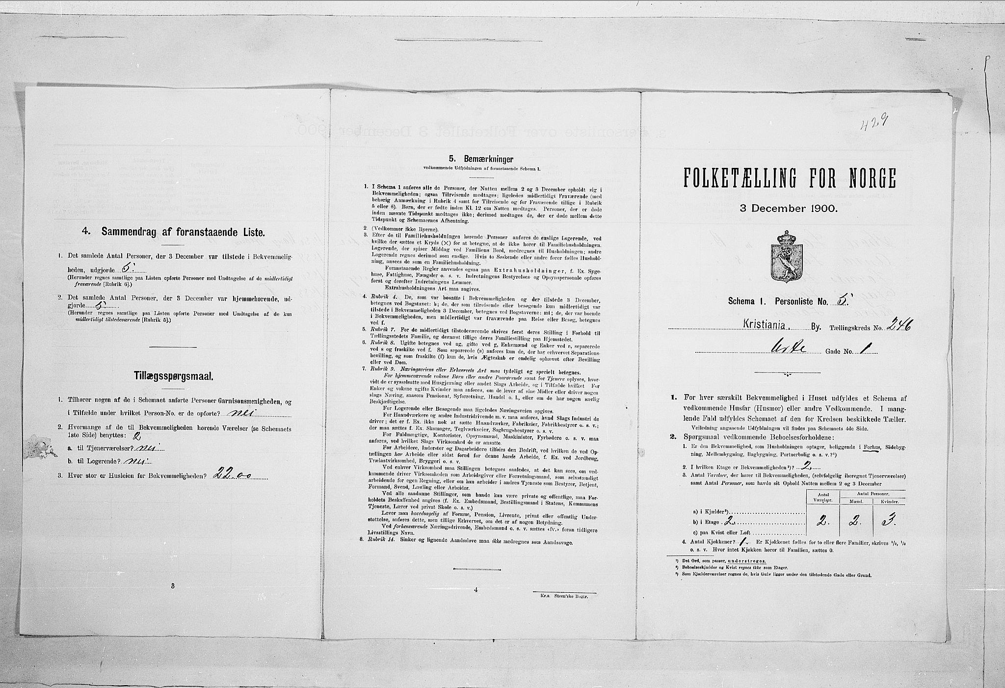 SAO, 1900 census for Kristiania, 1900, p. 108447