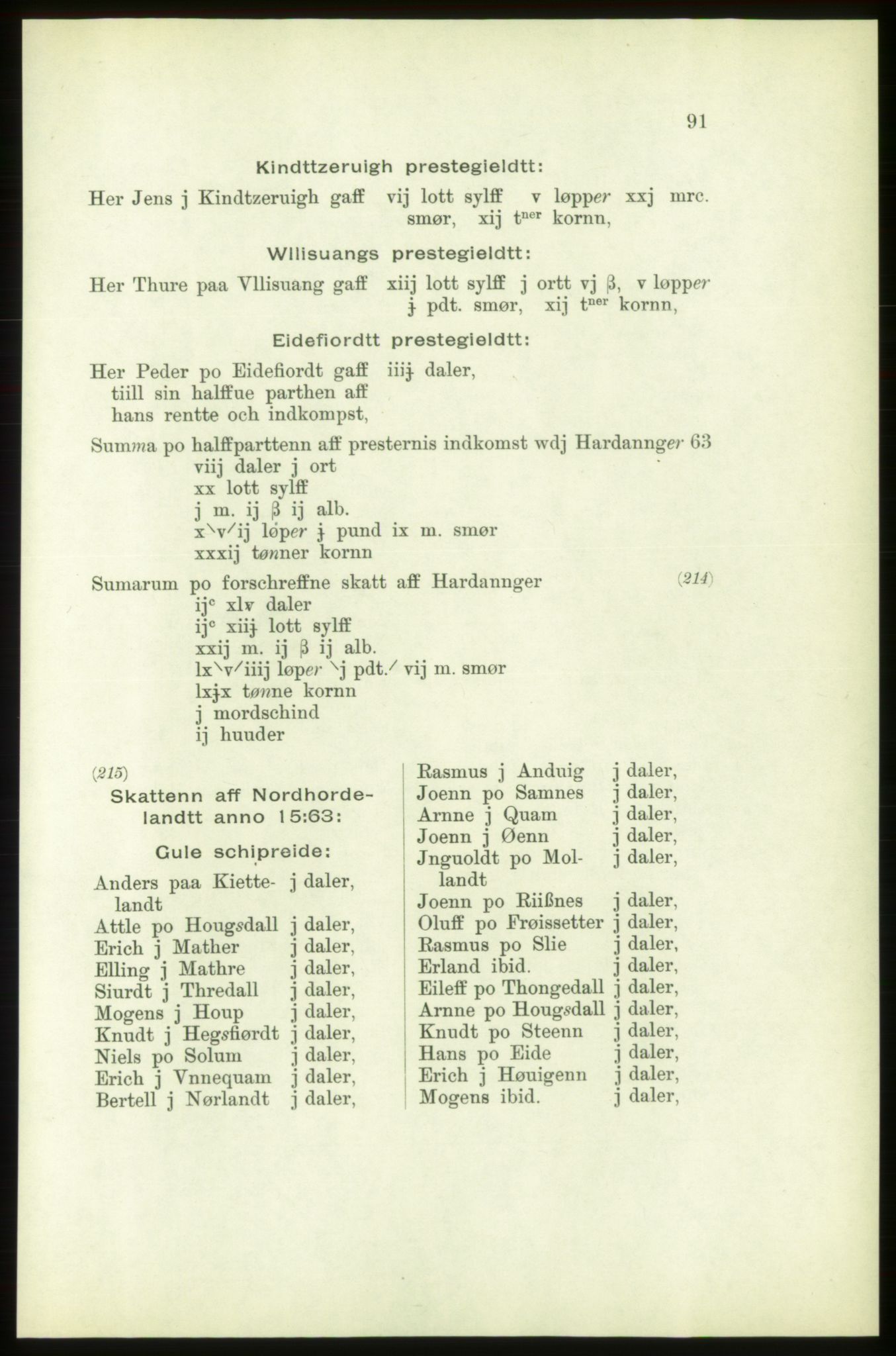 Publikasjoner utgitt av Arkivverket, PUBL/PUBL-001/C/0003: Bind 3: Skatten av Bergenhus len 1563, 1563, p. 91
