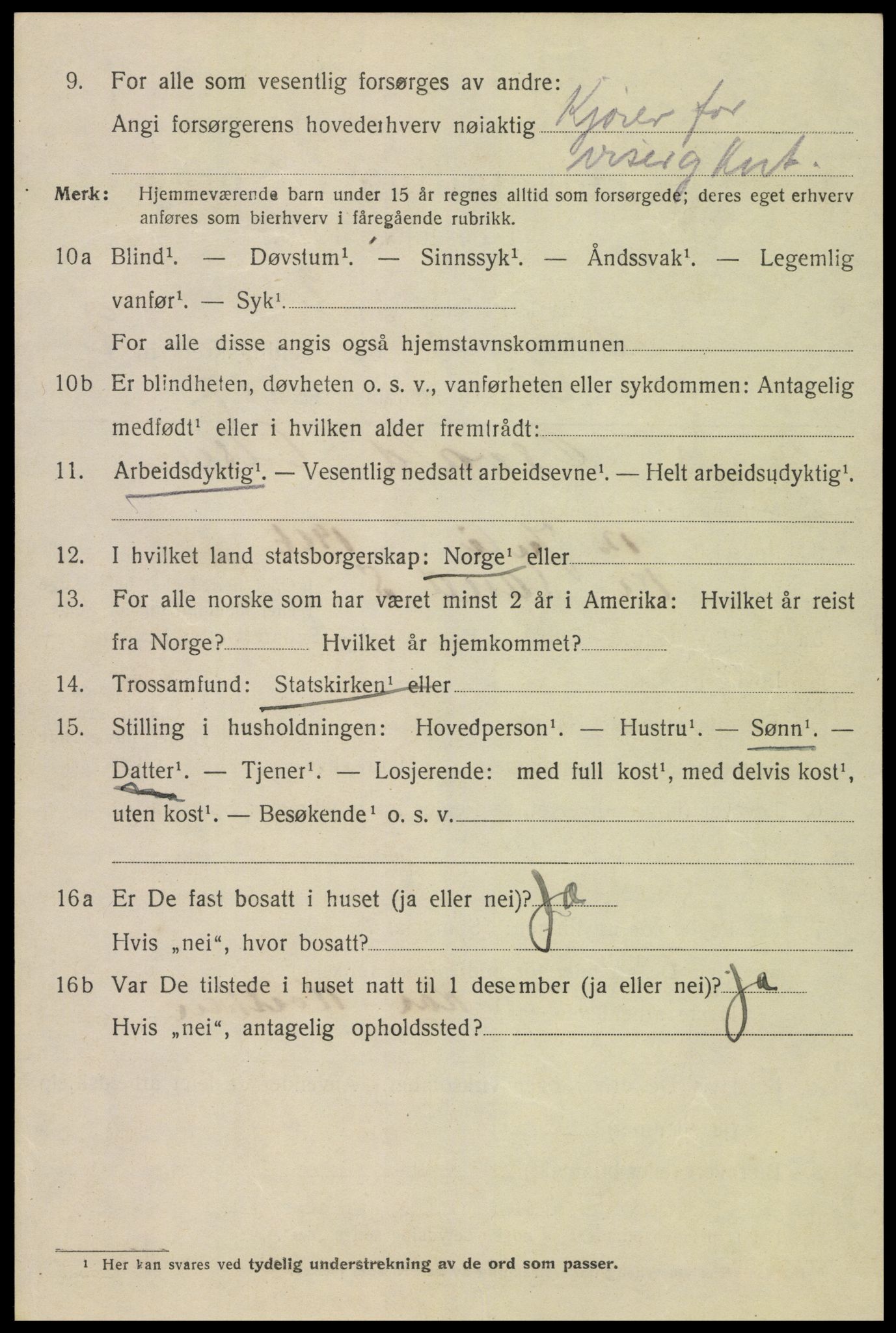 SAK, 1920 census for Kristiansand, 1920, p. 13720