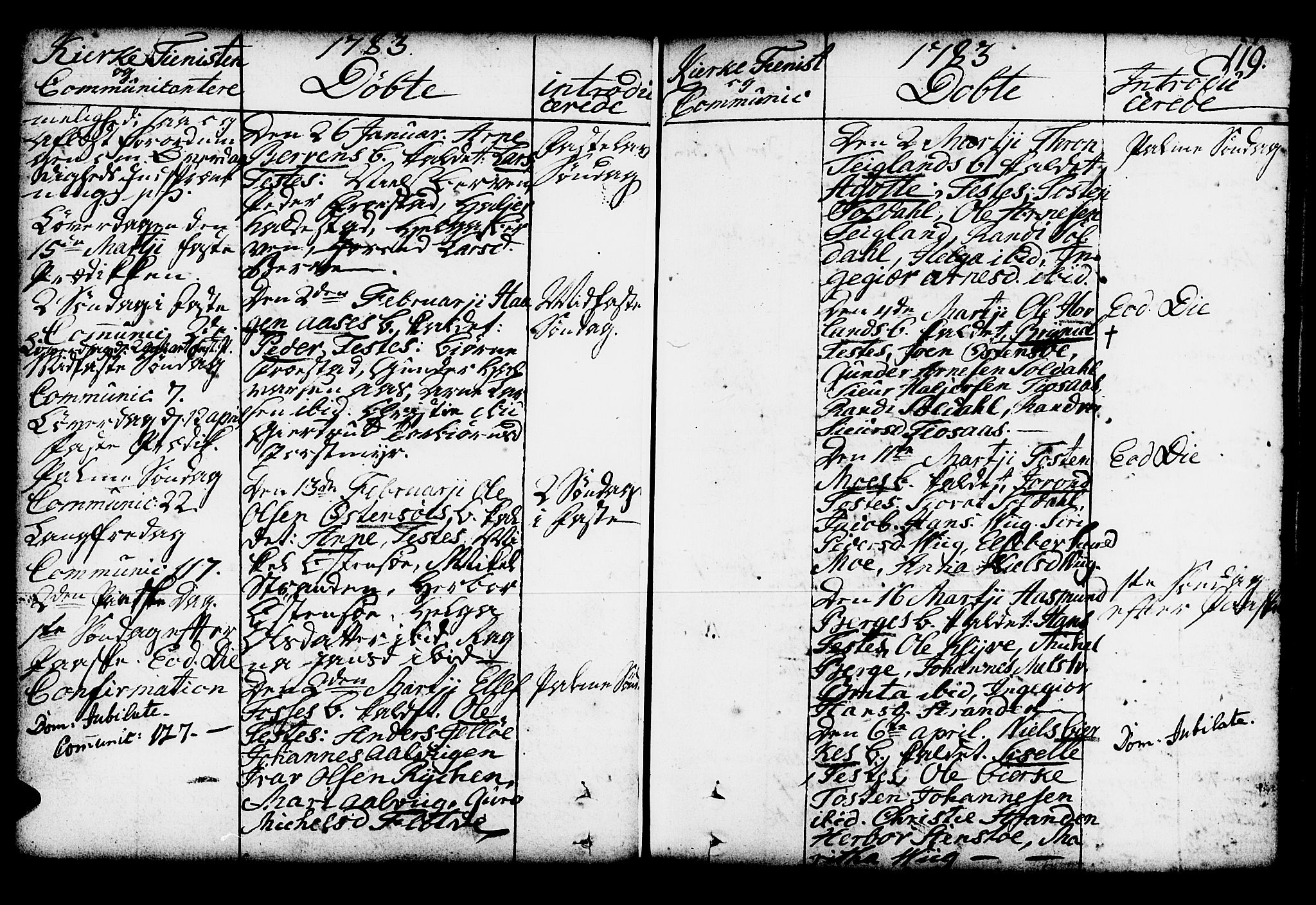 Kvam sokneprestembete, SAB/A-76201/H/Haa: Parish register (official) no. A 4, 1743-1795, p. 119