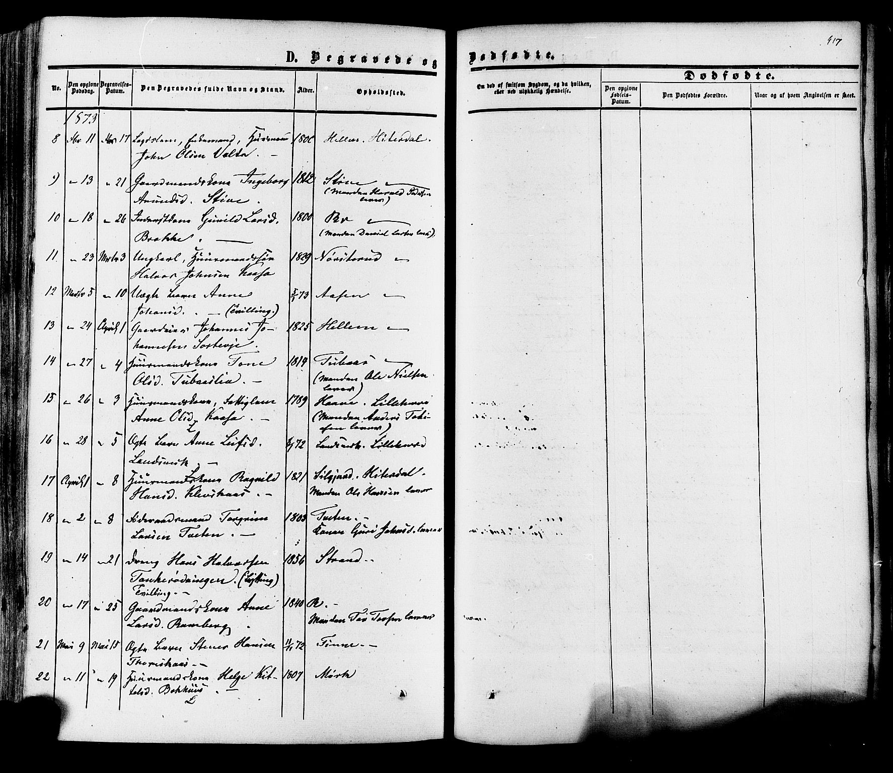 Heddal kirkebøker, SAKO/A-268/F/Fa/L0007: Parish register (official) no. I 7, 1855-1877, p. 417