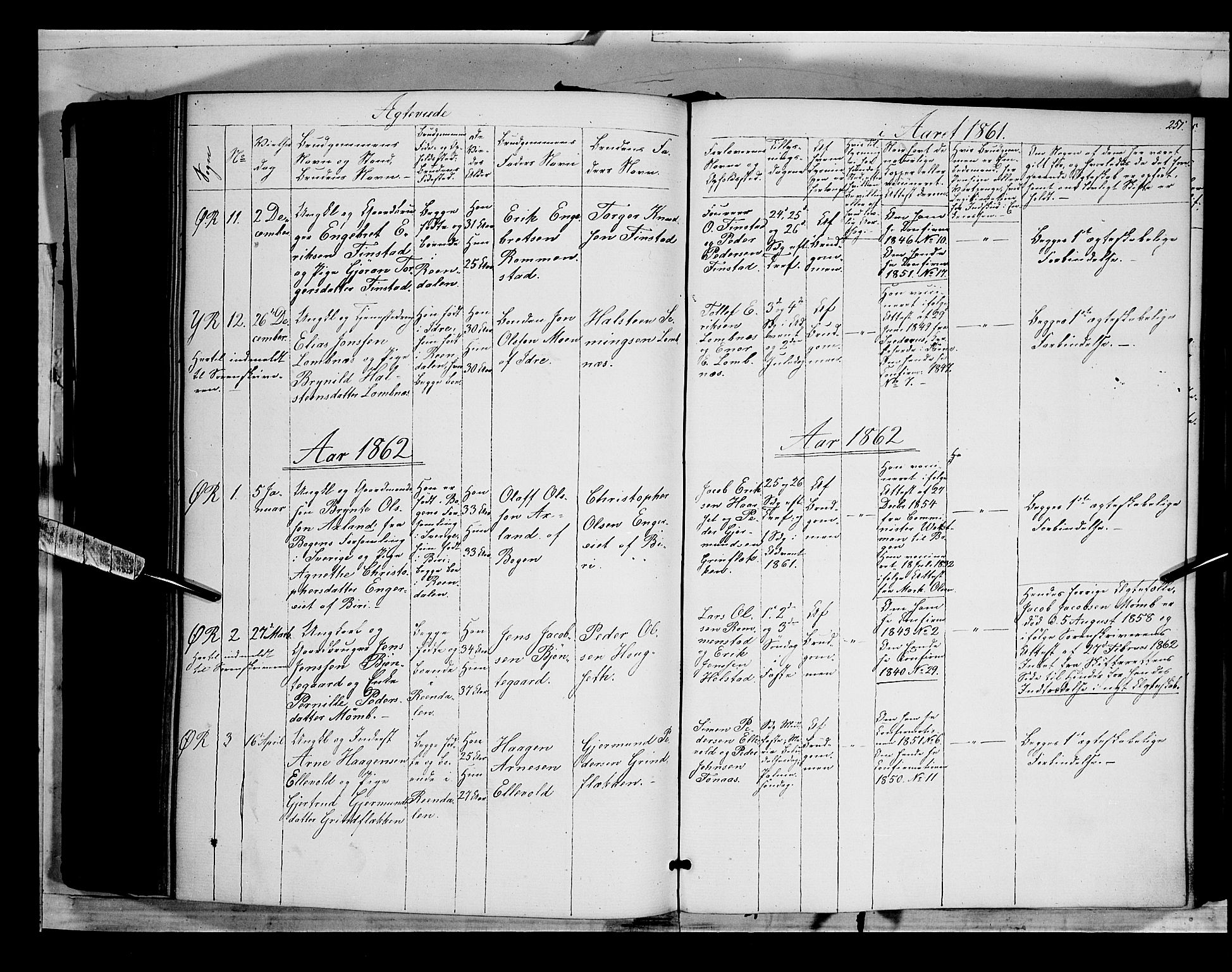Rendalen prestekontor, SAH/PREST-054/H/Ha/Haa/L0005: Parish register (official) no. 5, 1853-1866, p. 251