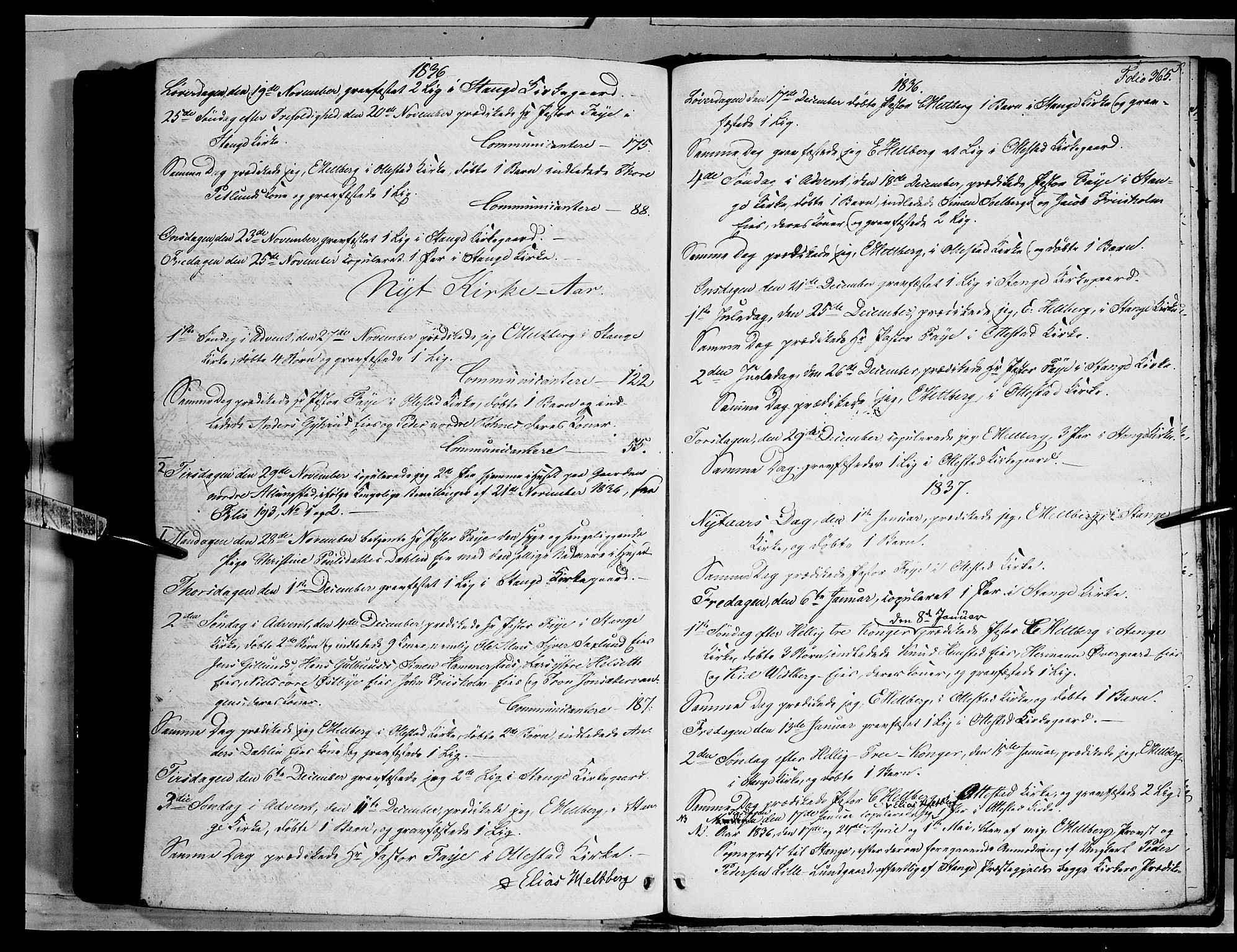 Stange prestekontor, SAH/PREST-002/K/L0010: Parish register (official) no. 10, 1835-1845, p. 365