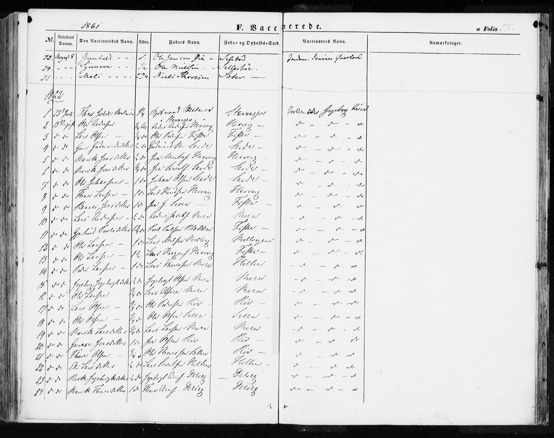 Ministerialprotokoller, klokkerbøker og fødselsregistre - Møre og Romsdal, SAT/A-1454/595/L1044: Parish register (official) no. 595A06, 1852-1863, p. 275