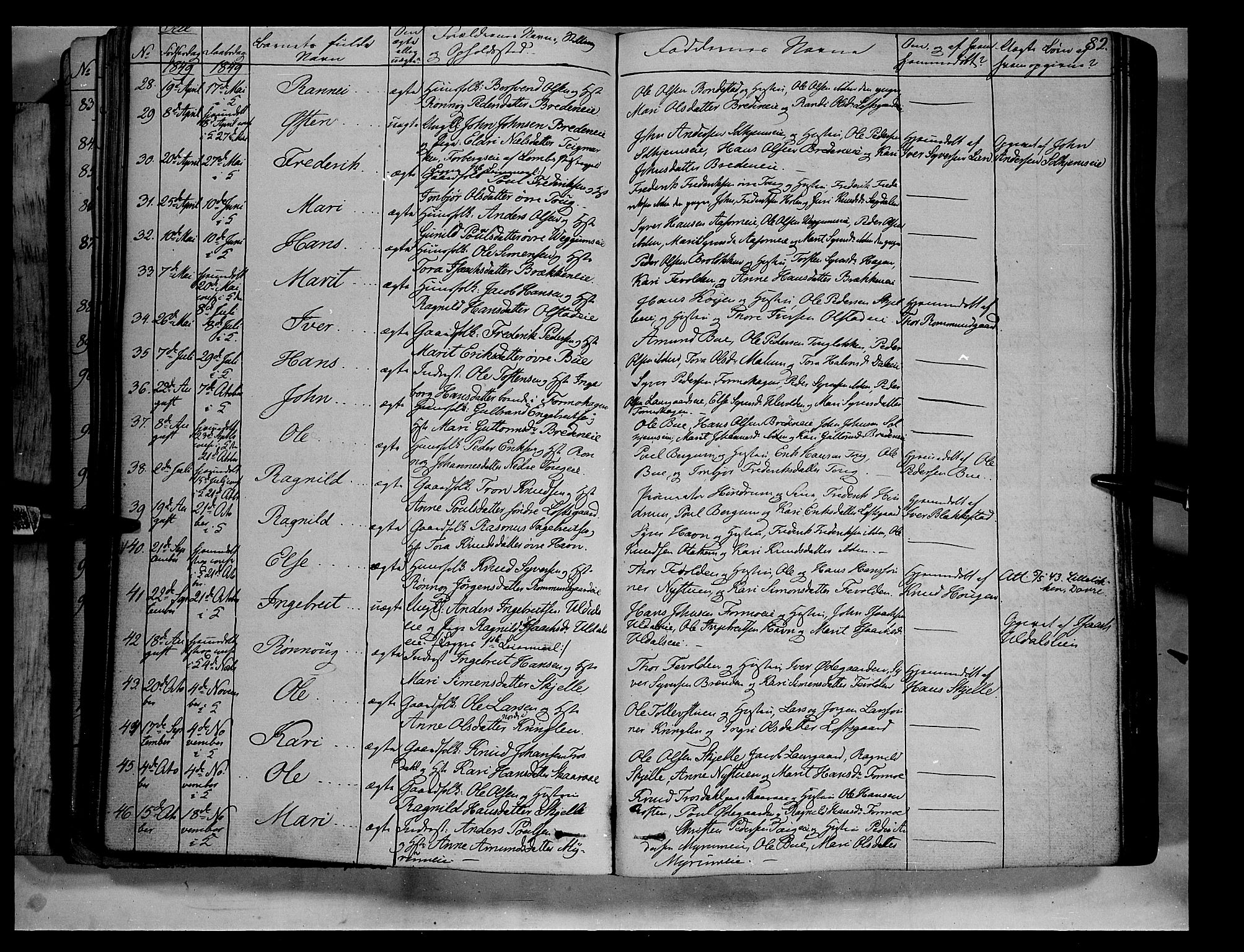 Vågå prestekontor, SAH/PREST-076/H/Ha/Haa/L0005: Parish register (official) no. 5 /3, 1842-1856, p. 82