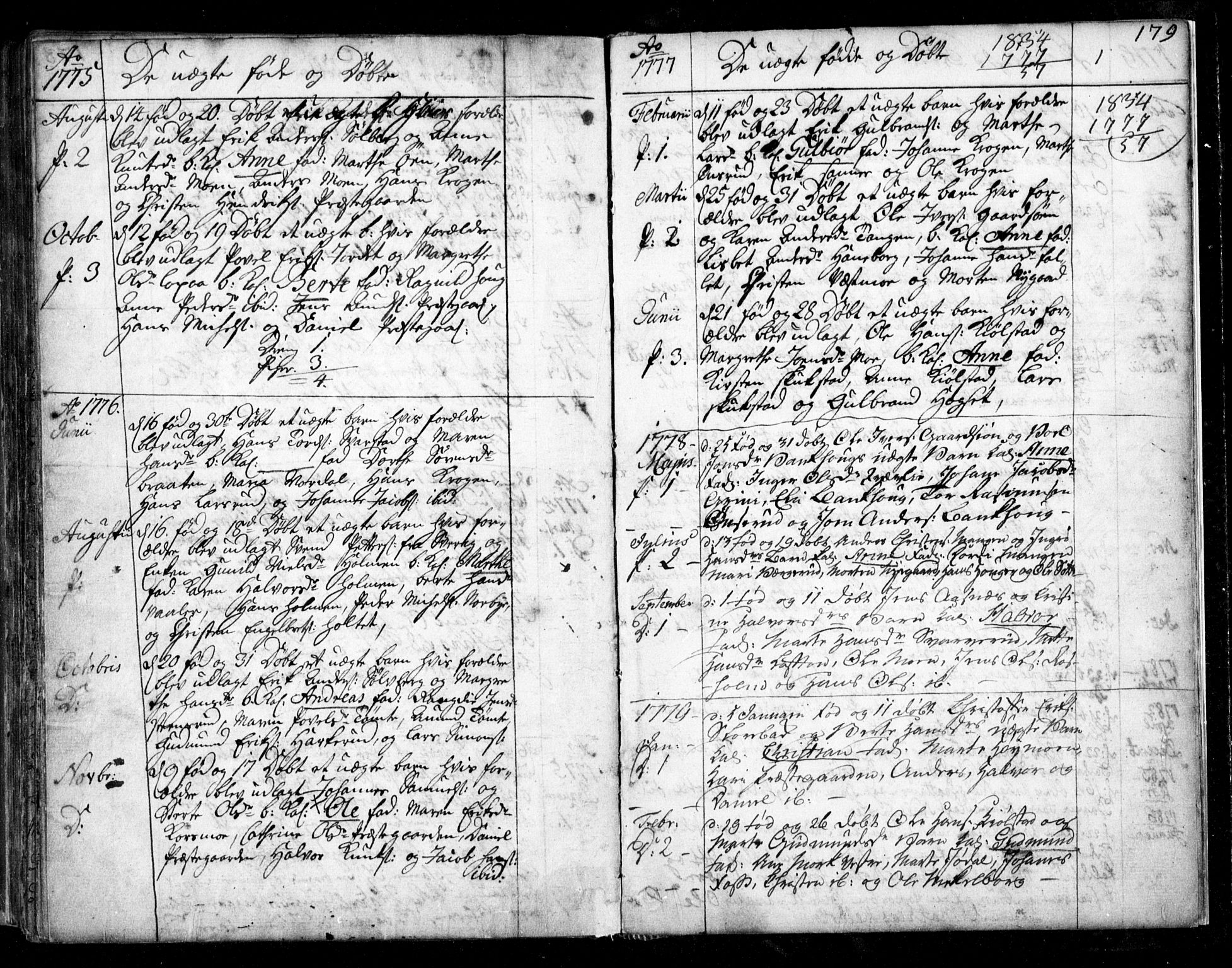 Aurskog prestekontor Kirkebøker, SAO/A-10304a/F/Fa/L0003: Parish register (official) no. I 3, 1767-1807, p. 179