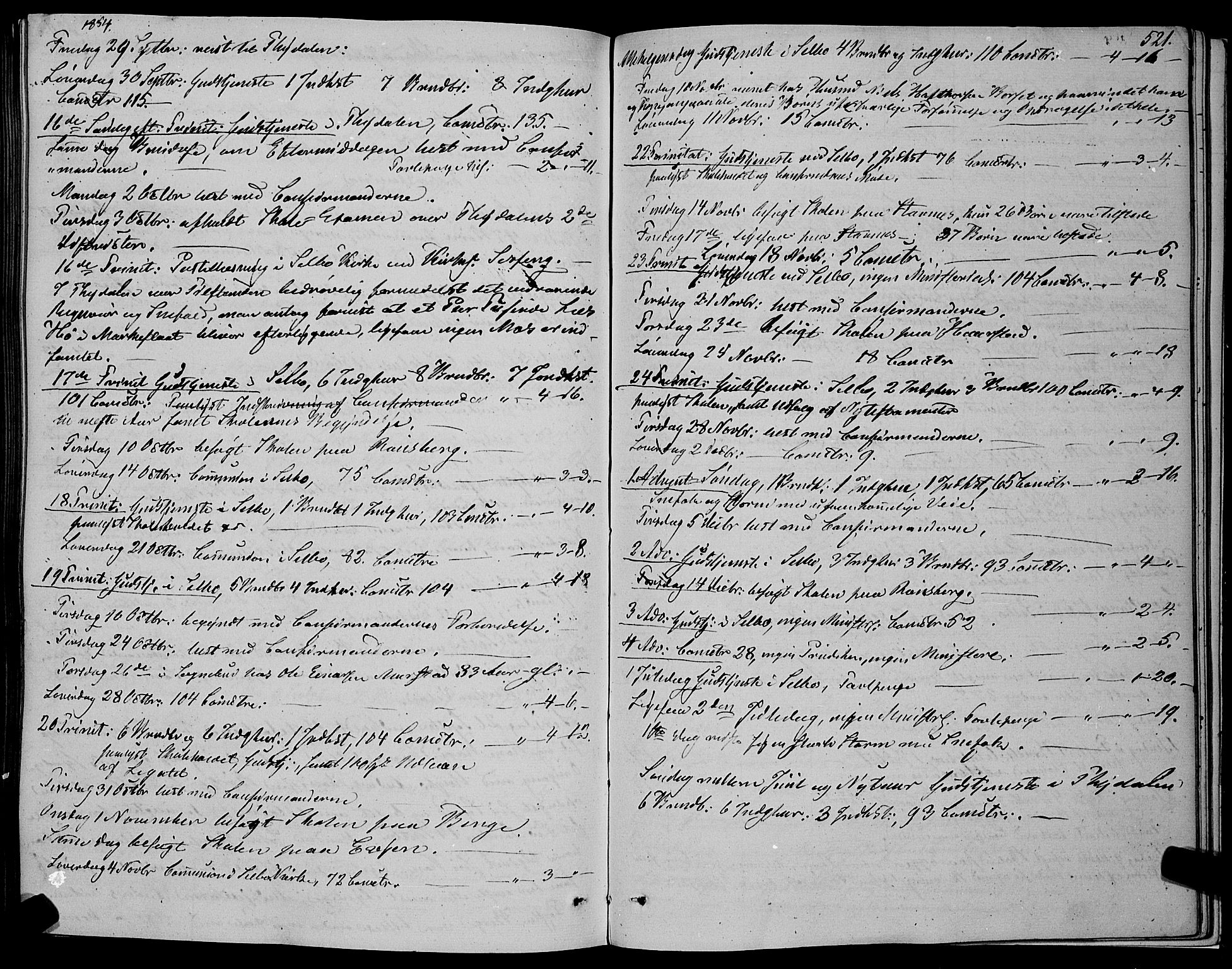 Ministerialprotokoller, klokkerbøker og fødselsregistre - Sør-Trøndelag, SAT/A-1456/695/L1145: Parish register (official) no. 695A06 /1, 1843-1859, p. 521