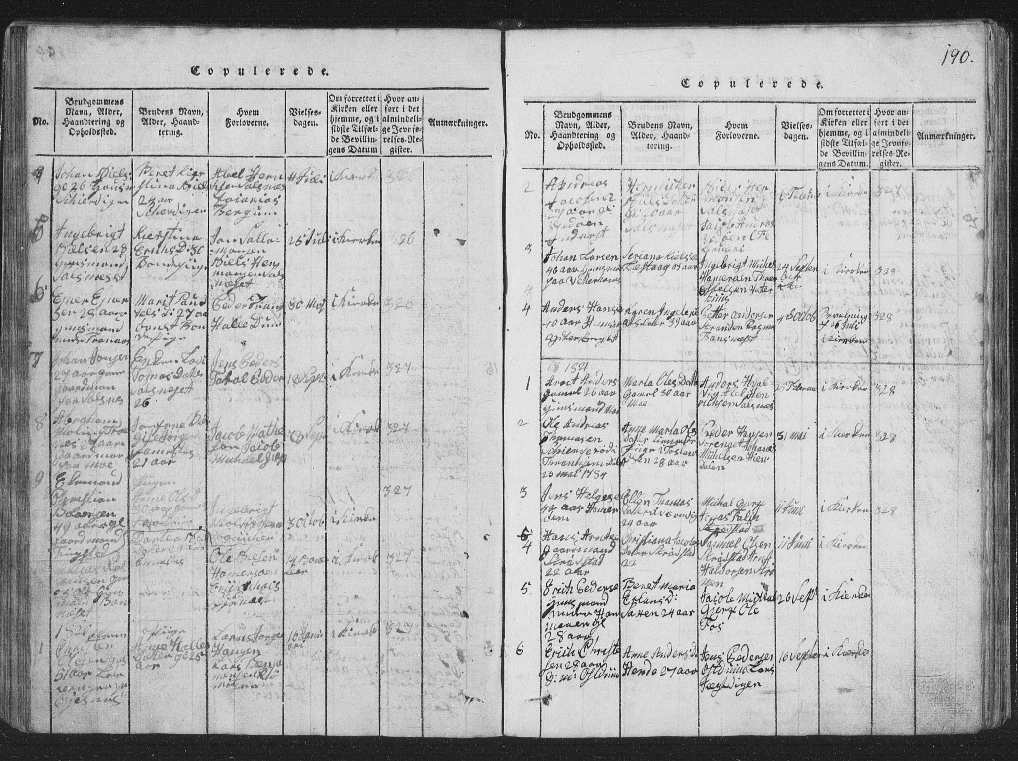 Ministerialprotokoller, klokkerbøker og fødselsregistre - Nord-Trøndelag, SAT/A-1458/773/L0613: Parish register (official) no. 773A04, 1815-1845, p. 190