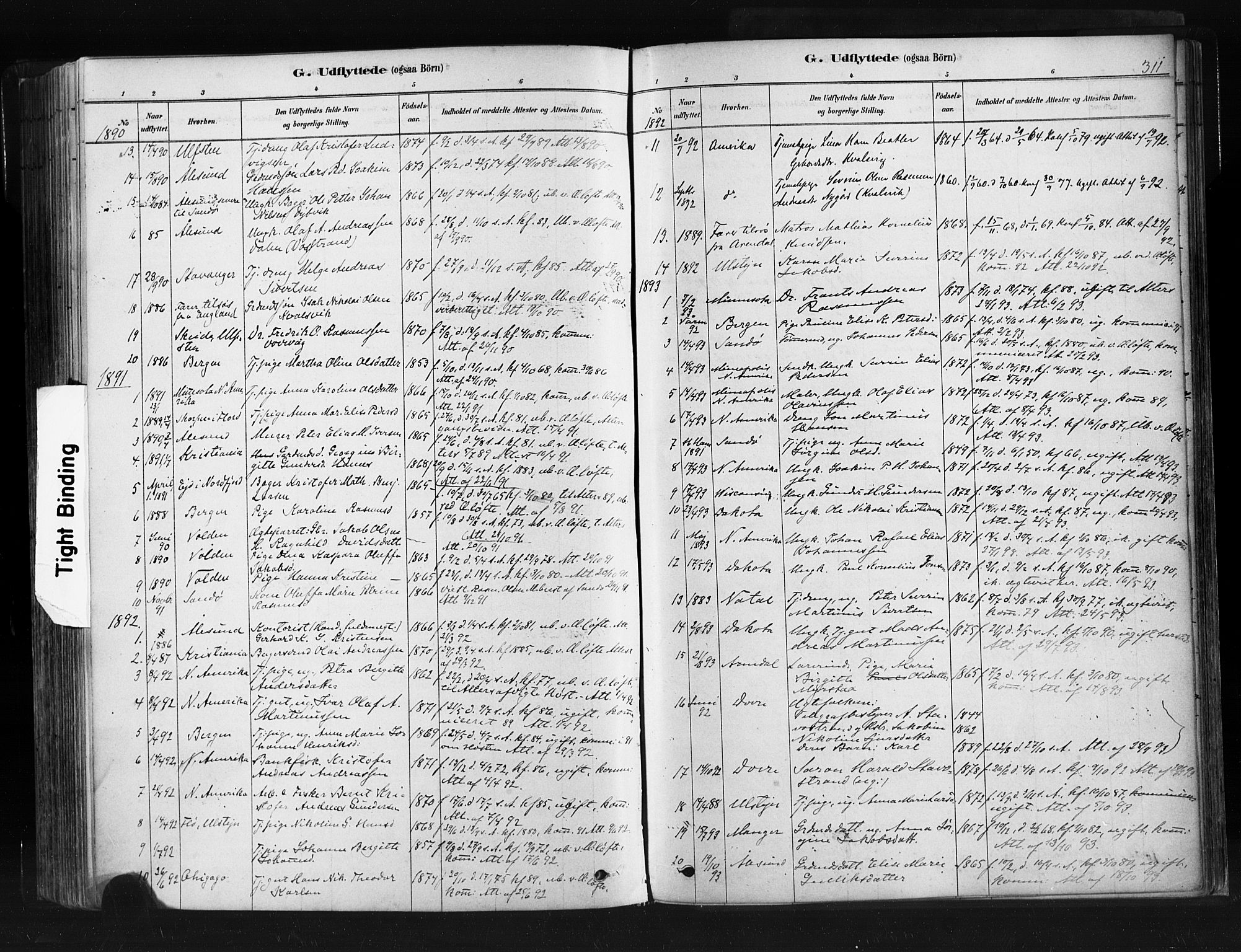 Ministerialprotokoller, klokkerbøker og fødselsregistre - Møre og Romsdal, AV/SAT-A-1454/507/L0073: Parish register (official) no. 507A08, 1878-1904, p. 311