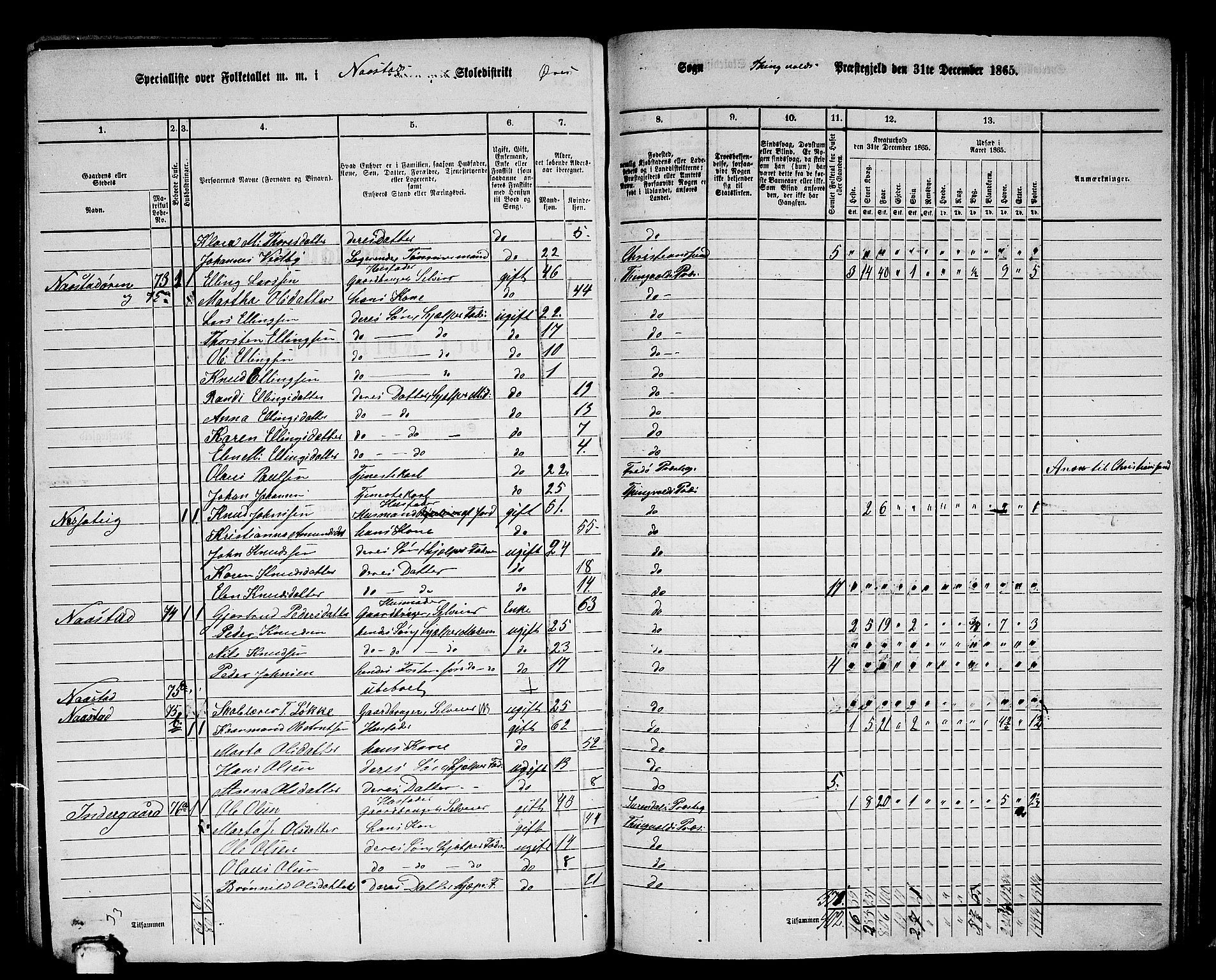 RA, 1865 census for Tingvoll, 1865, p. 176