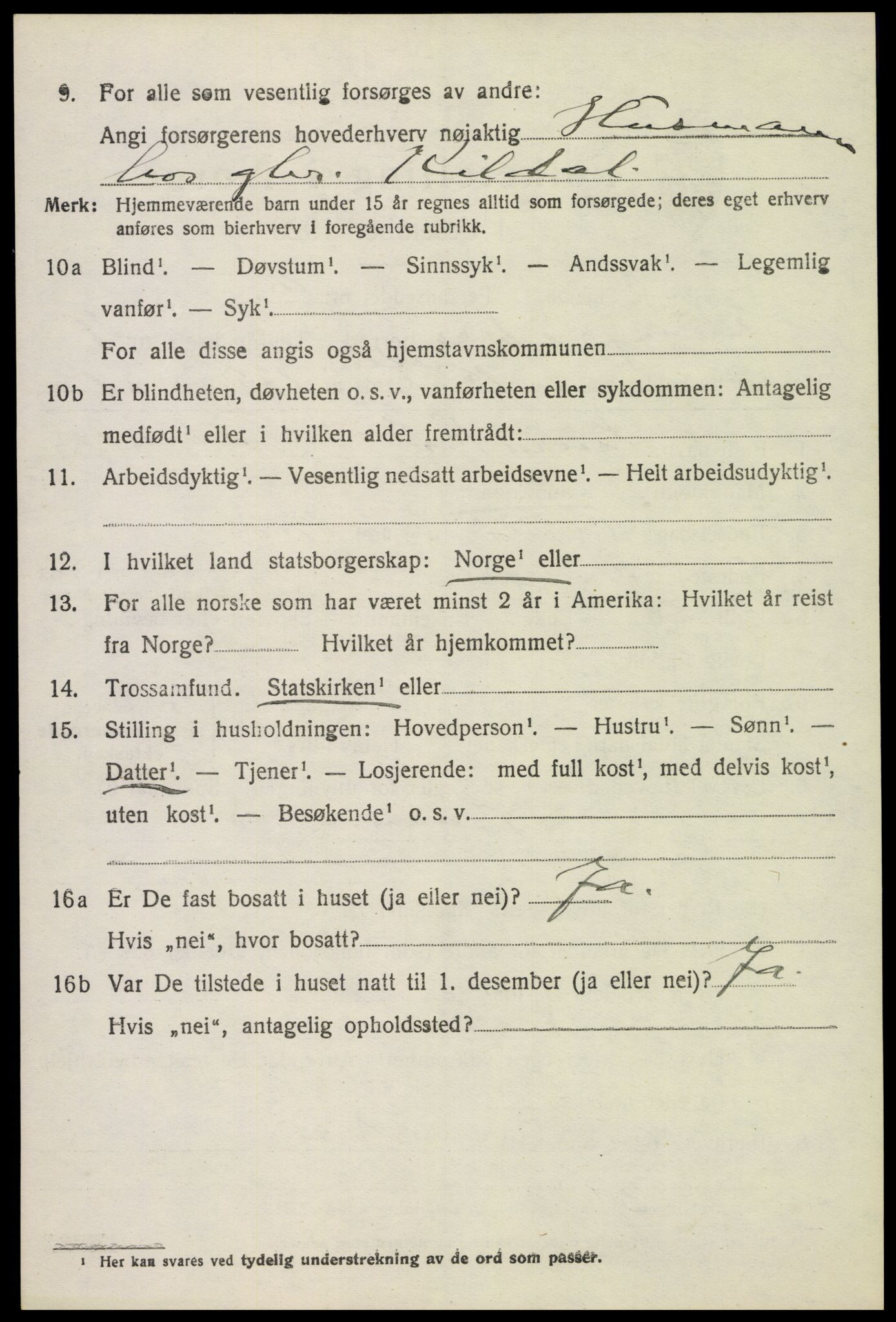 SAH, 1920 census for Ringsaker, 1920, p. 9693