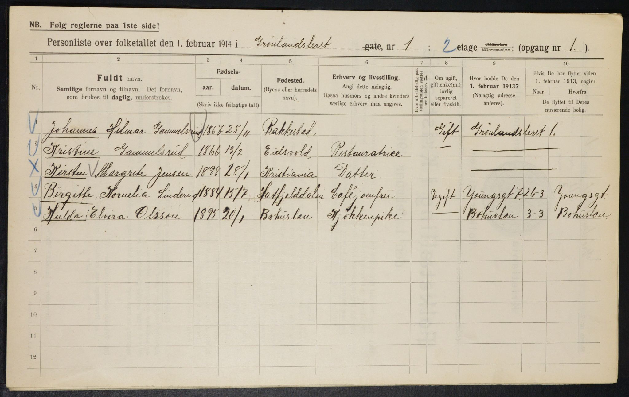 OBA, Municipal Census 1914 for Kristiania, 1914, p. 31675