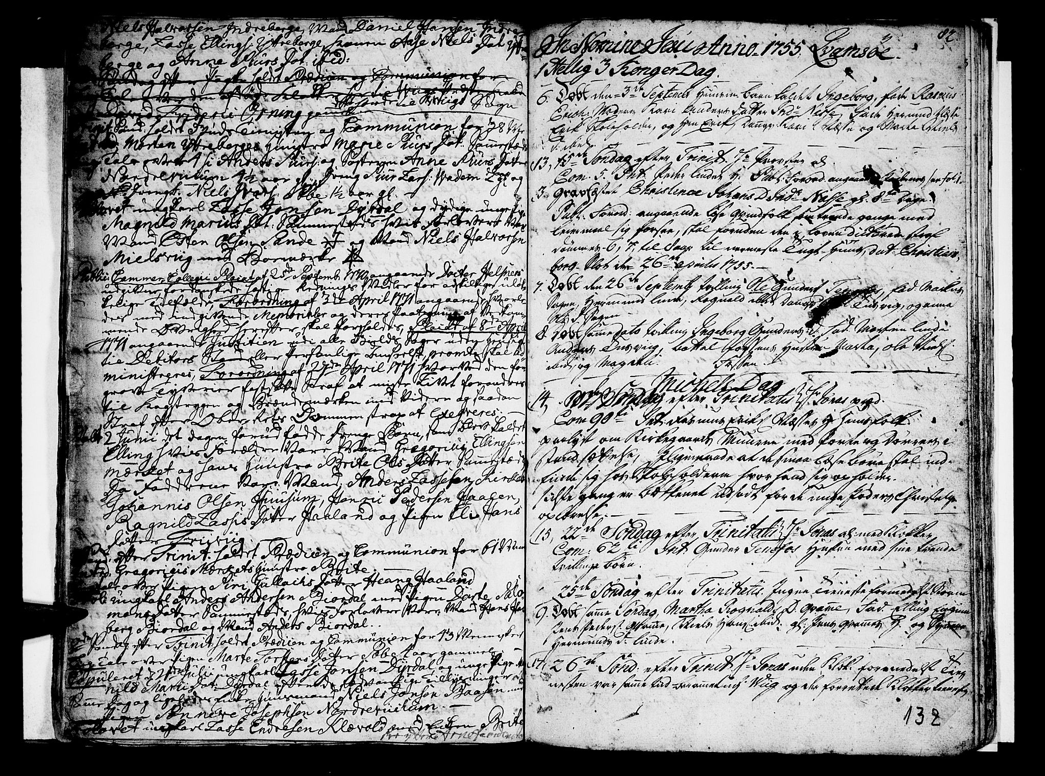 Vik sokneprestembete, SAB/A-81501: Parish register (official) no. A 3 /4, 1755-1771, p. 132