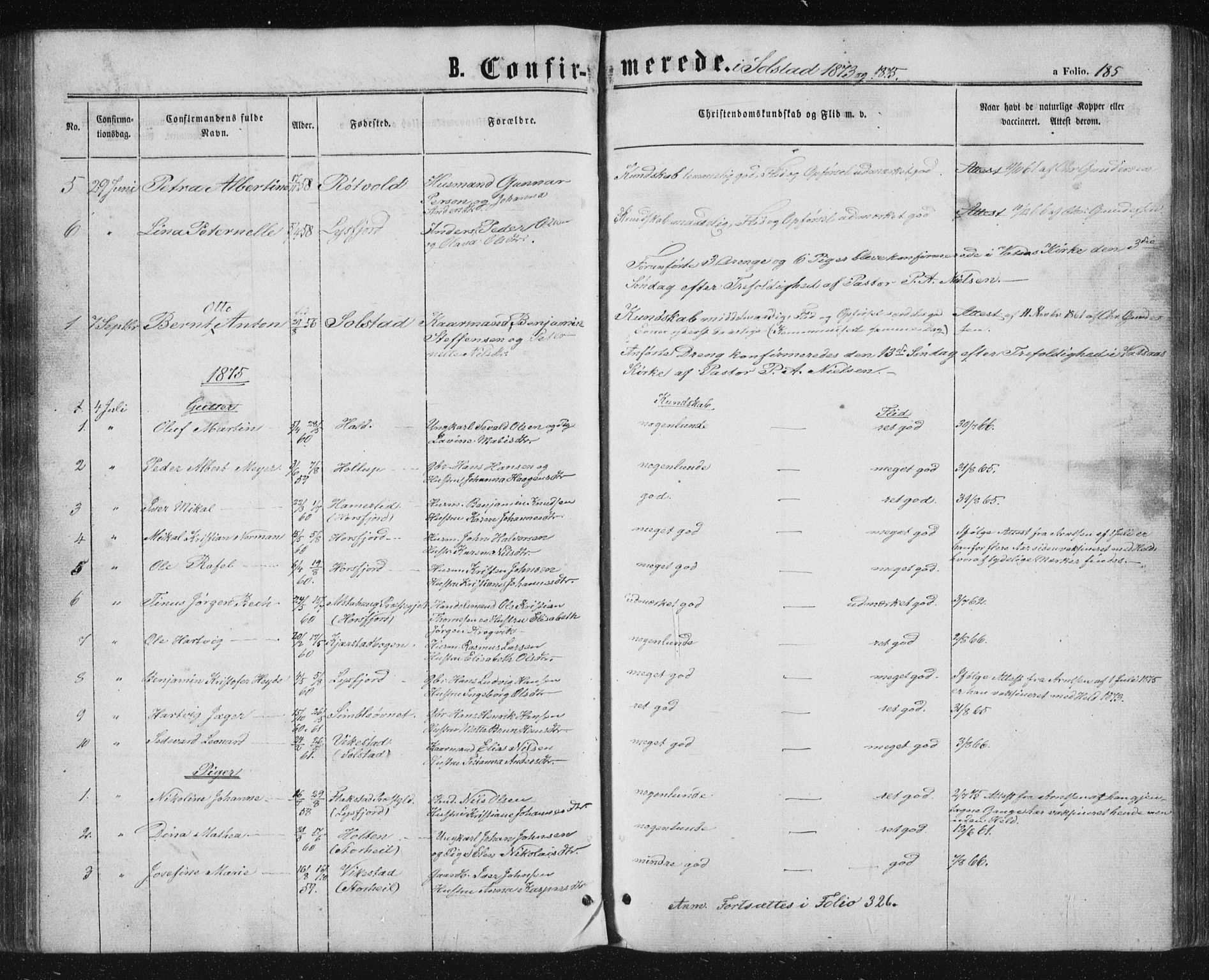 Ministerialprotokoller, klokkerbøker og fødselsregistre - Nordland, SAT/A-1459/810/L0159: Parish register (copy) no. 810C02 /2, 1863-1883, p. 185