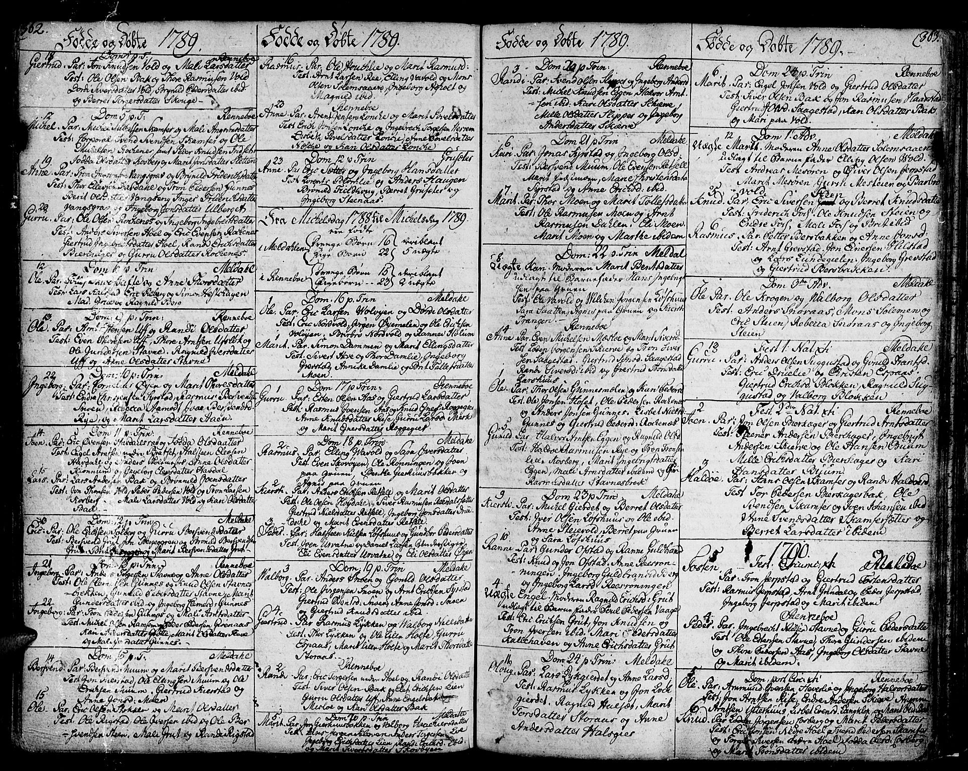 Ministerialprotokoller, klokkerbøker og fødselsregistre - Sør-Trøndelag, SAT/A-1456/672/L0852: Parish register (official) no. 672A05, 1776-1815, p. 362-363