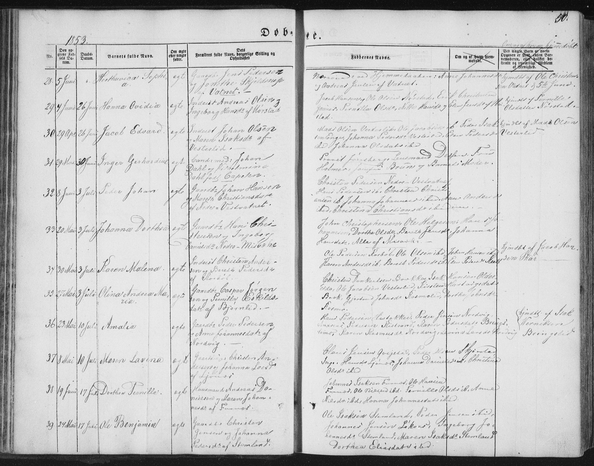 Ministerialprotokoller, klokkerbøker og fødselsregistre - Nordland, SAT/A-1459/852/L0738: Parish register (official) no. 852A08, 1849-1865, p. 50