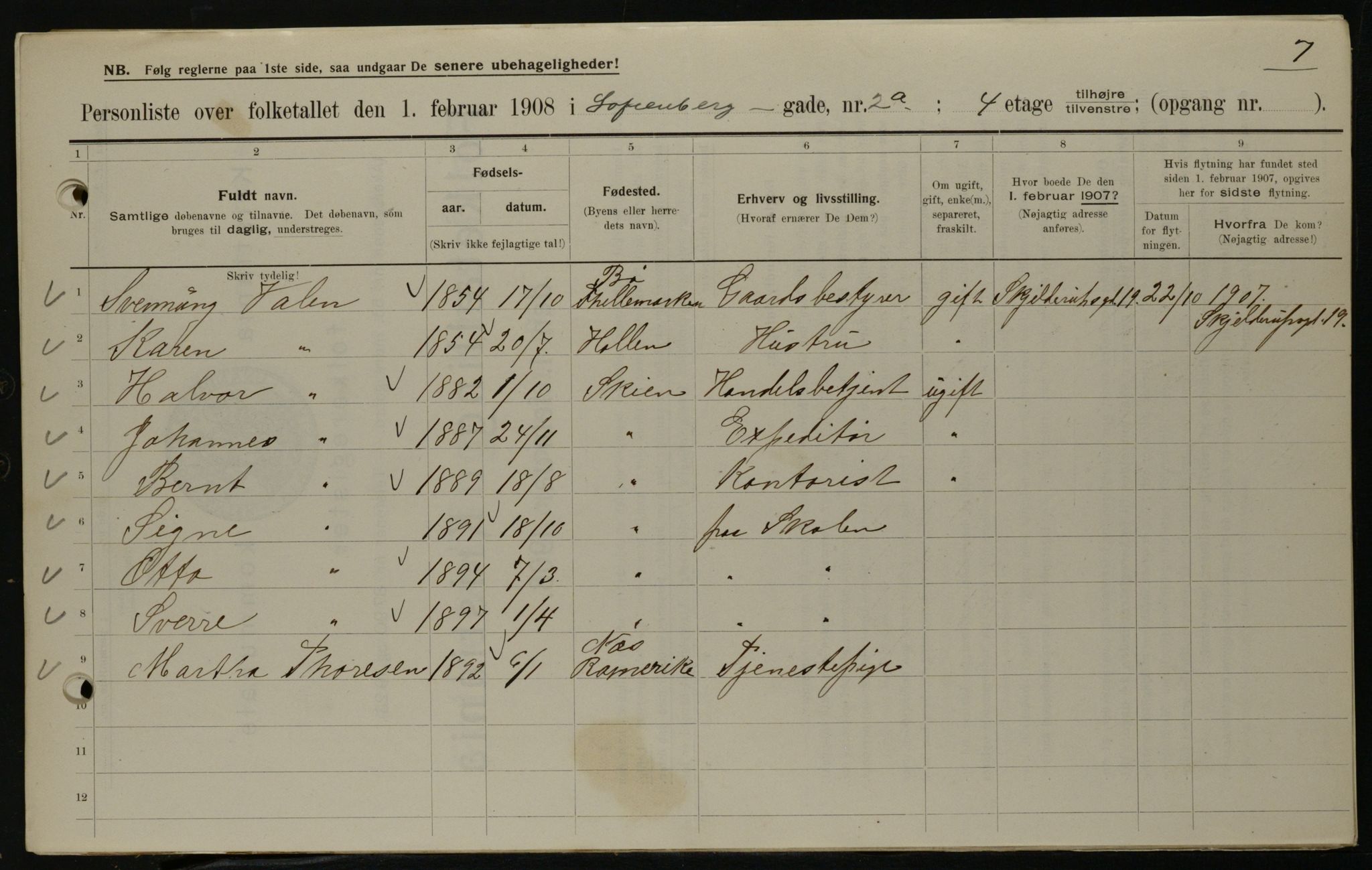 OBA, Municipal Census 1908 for Kristiania, 1908, p. 88291