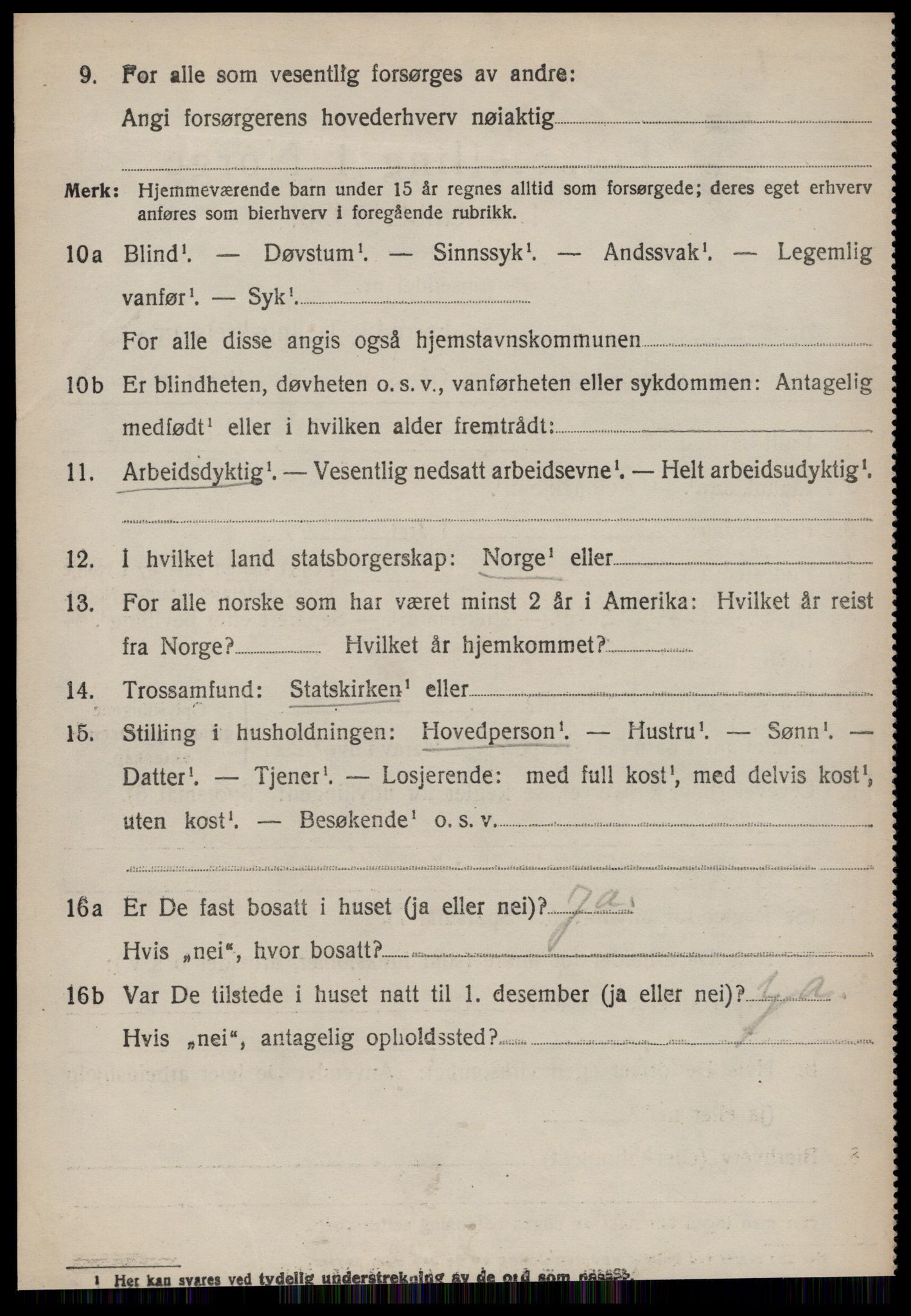 SAT, 1920 census for Vatne, 1920, p. 3875