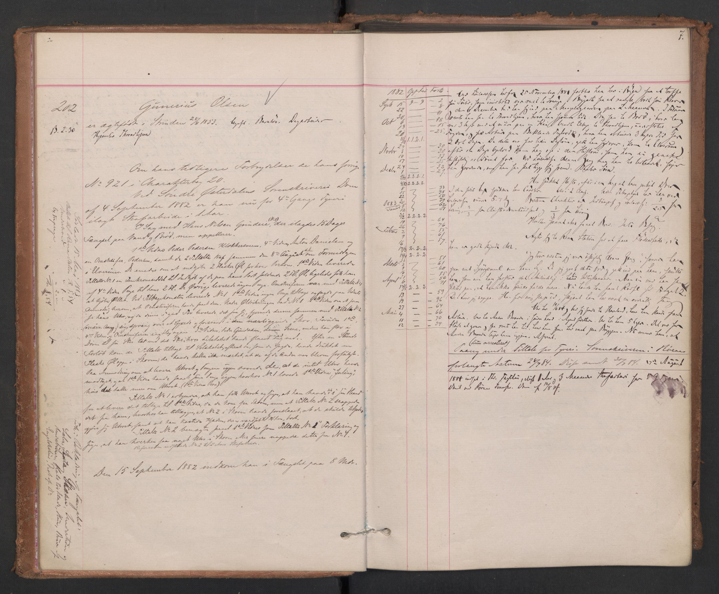 Botsfengslet, AV/RA-S-1539/D/Db/Dbb/L0021: 196g - 484g, 1882-1884, p. 7