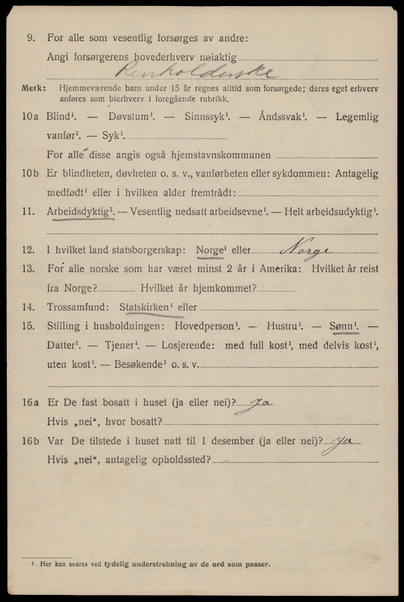 SAST, 1920 census for Stavanger, 1920, p. 102199