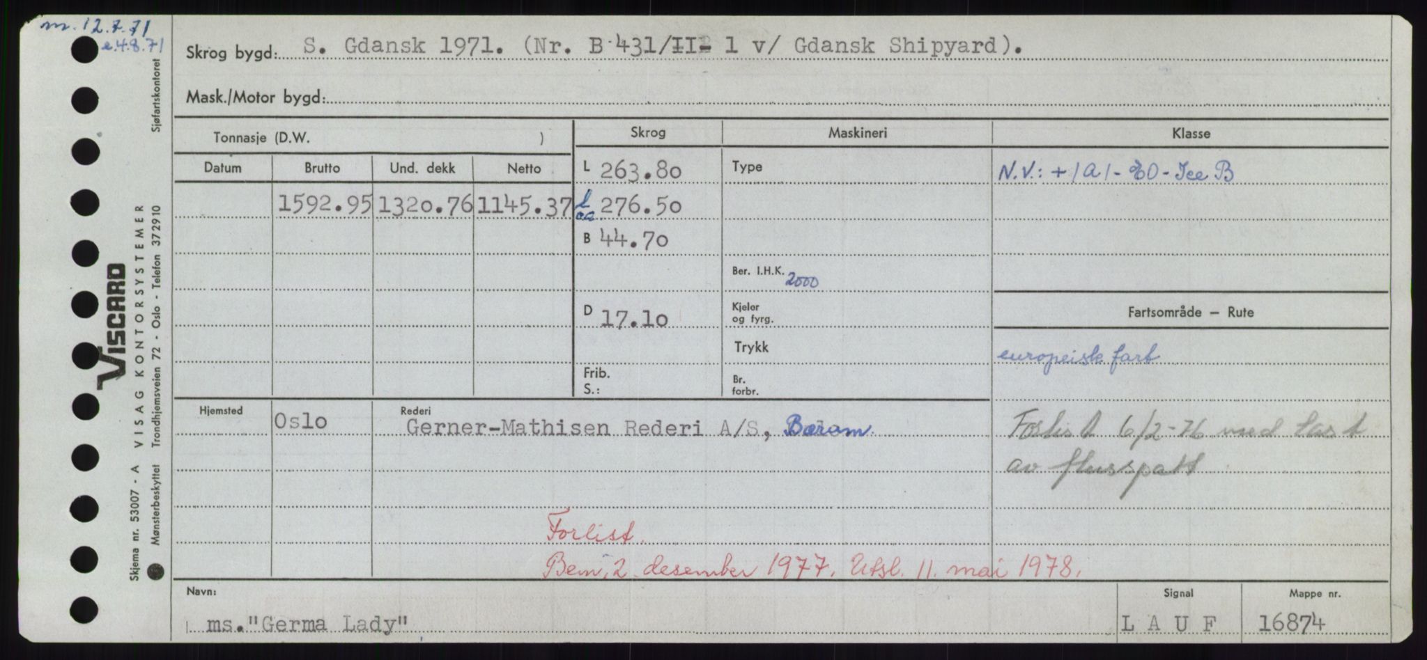 Sjøfartsdirektoratet med forløpere, Skipsmålingen, RA/S-1627/H/Hd/L0012: Fartøy, G-Glø, p. 283