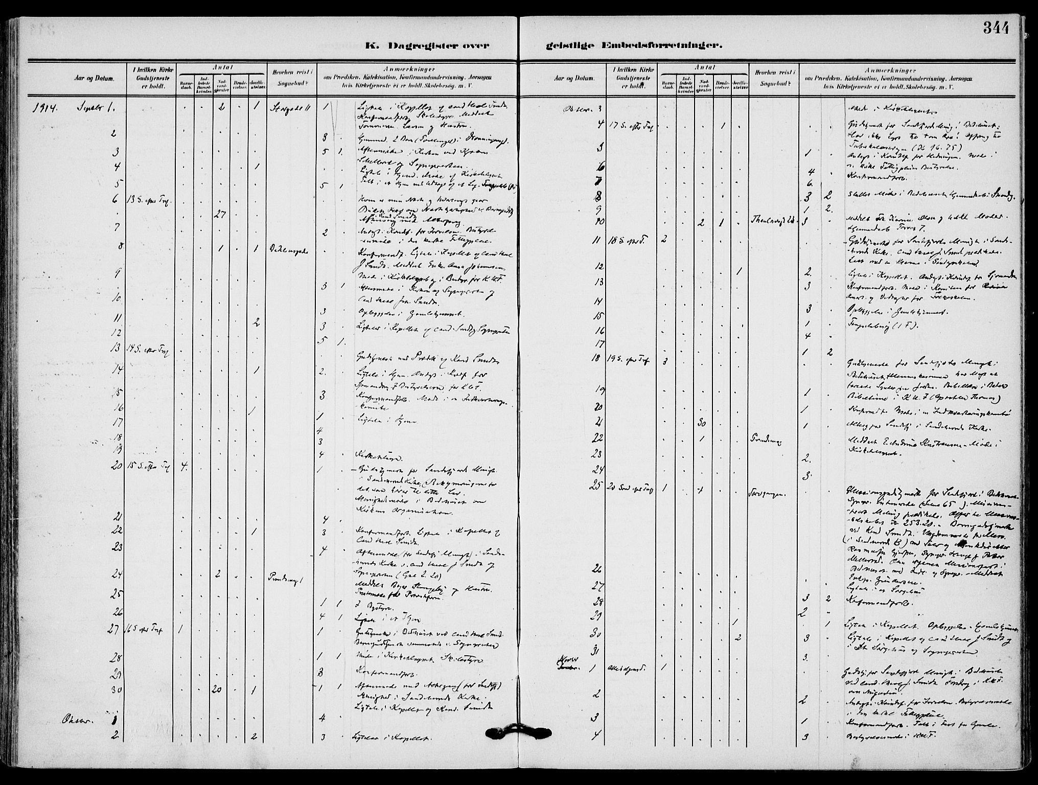 Sandefjord kirkebøker, AV/SAKO-A-315/F/Fa/L0005: Parish register (official) no. 5, 1906-1915, p. 344