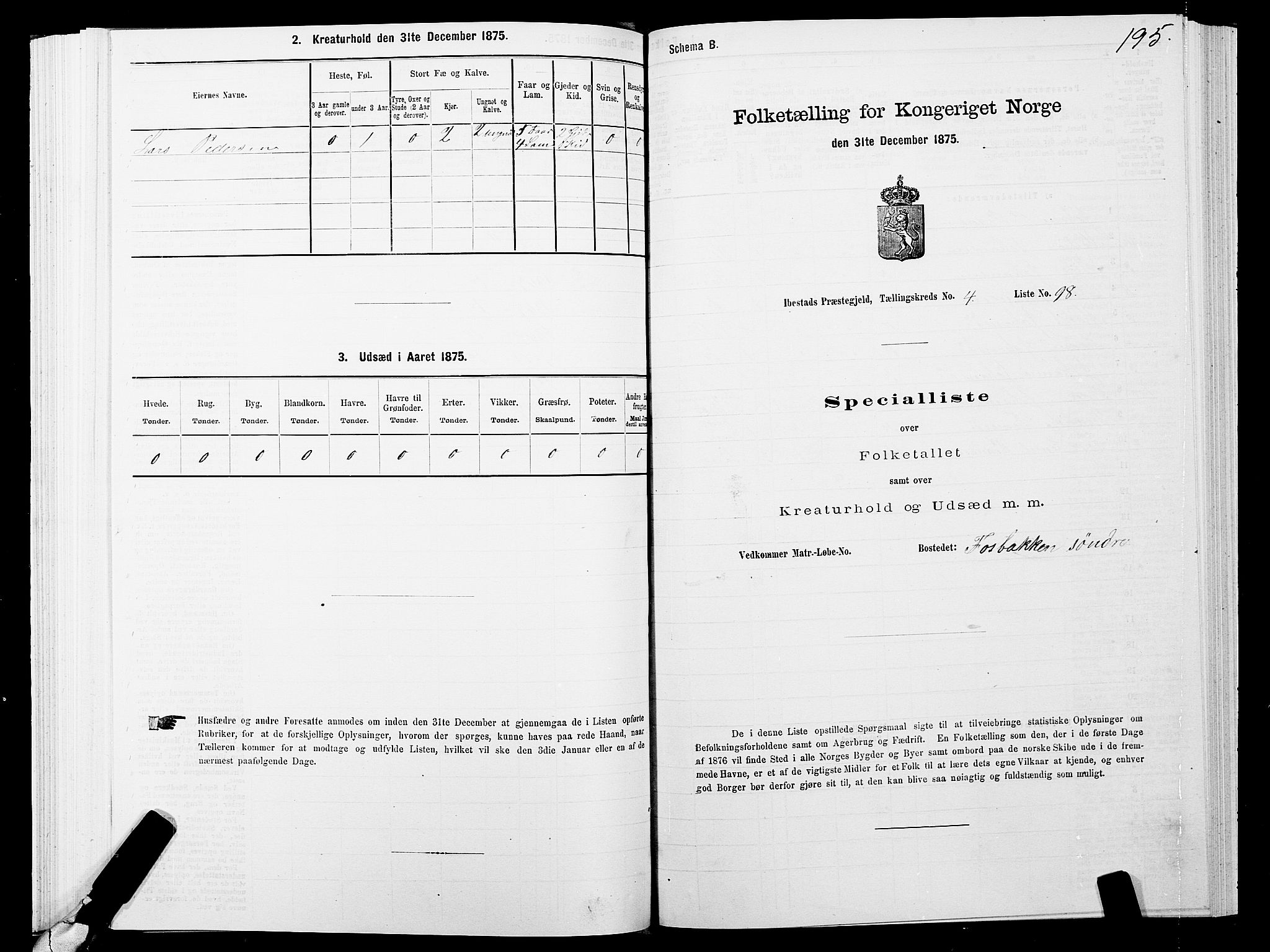 SATØ, 1875 census for 1917P Ibestad, 1875, p. 3195