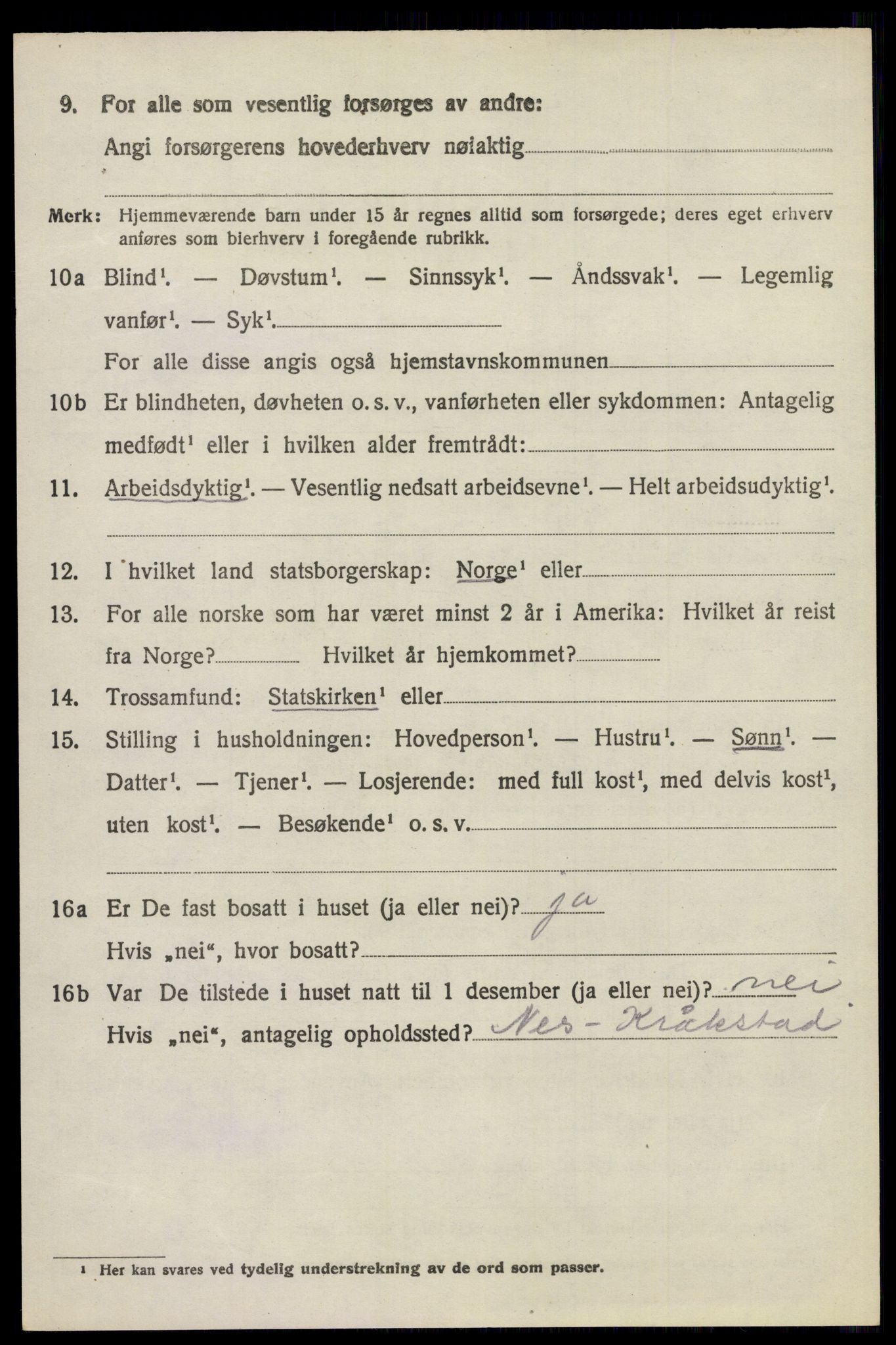 SAO, 1920 census for Kråkstad, 1920, p. 5766