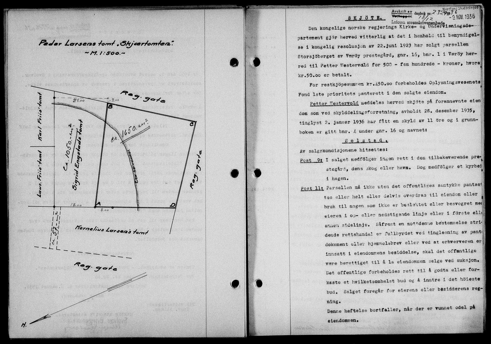 Lofoten sorenskriveri, SAT/A-0017/1/2/2C/L0001a: Mortgage book no. 1a, 1936-1937, Diary no: : 2329/1936