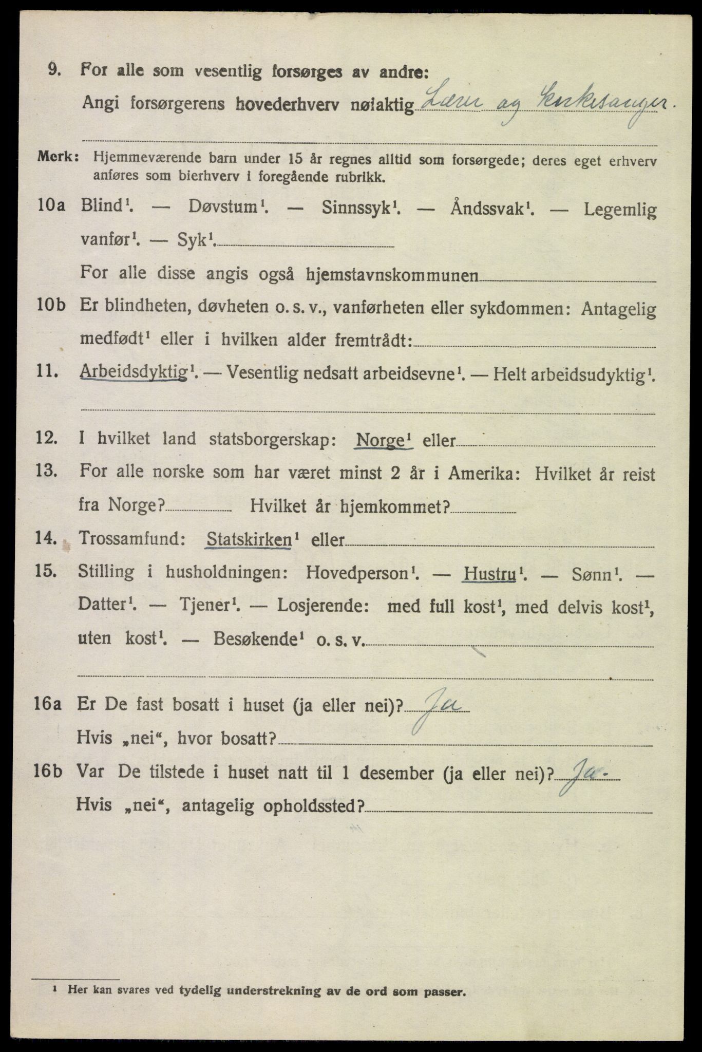 SAH, 1920 census for Tynset, 1920, p. 6547